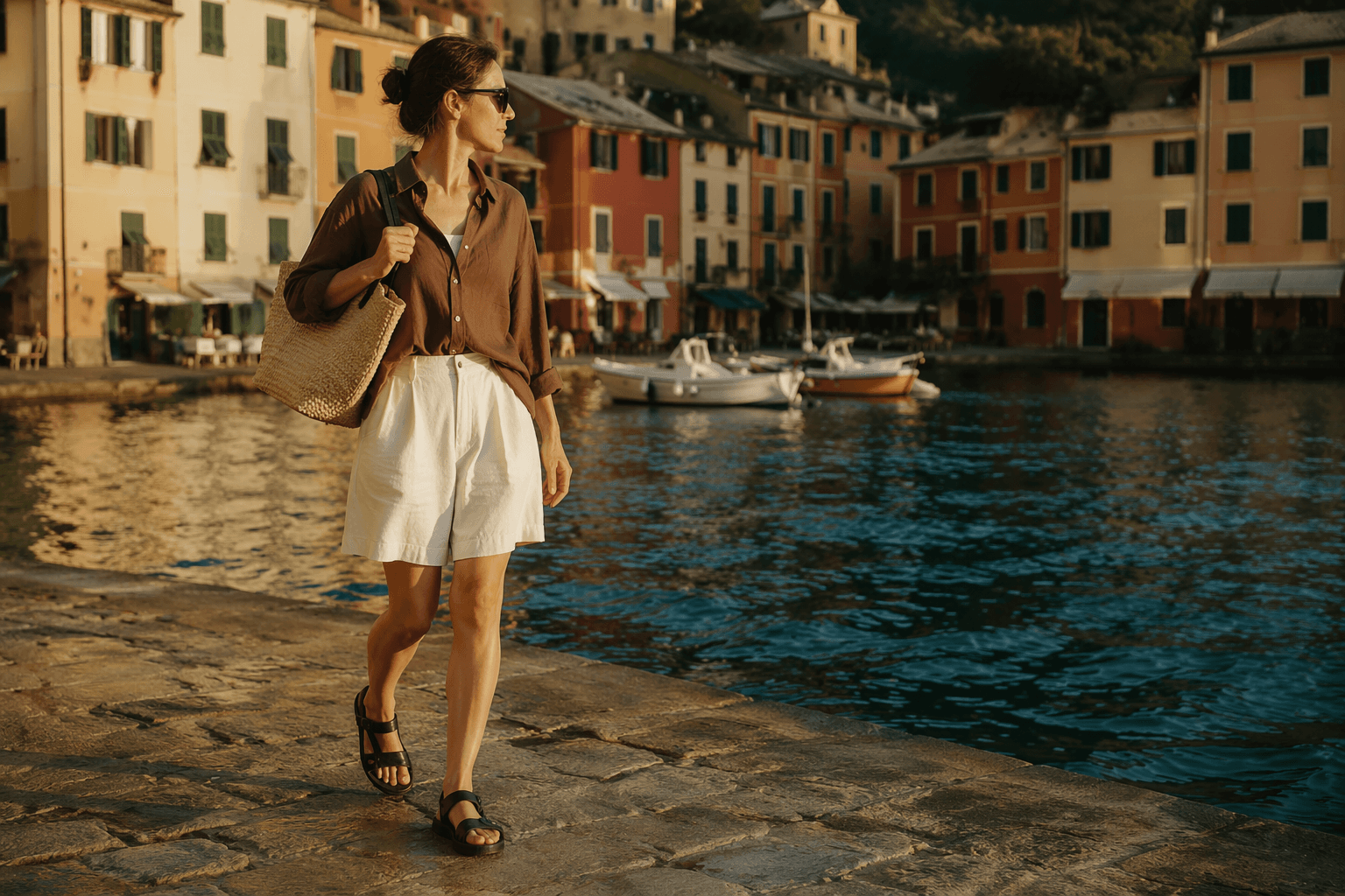 Fisherman sandals anchor eight capsule wardrobe outfits for summer travel