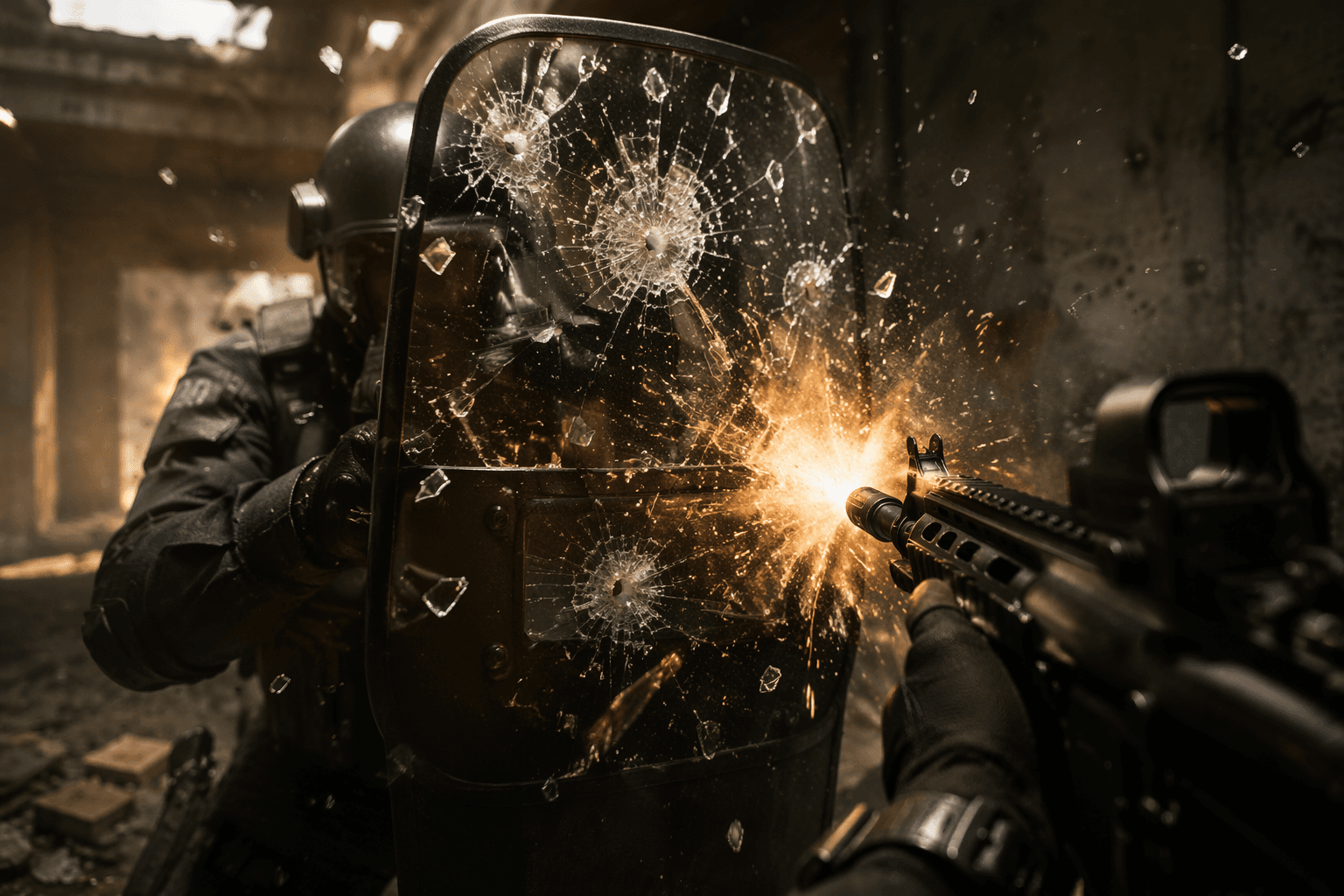 Modern Warfare 4 makes the riot shield destructible to curb camping