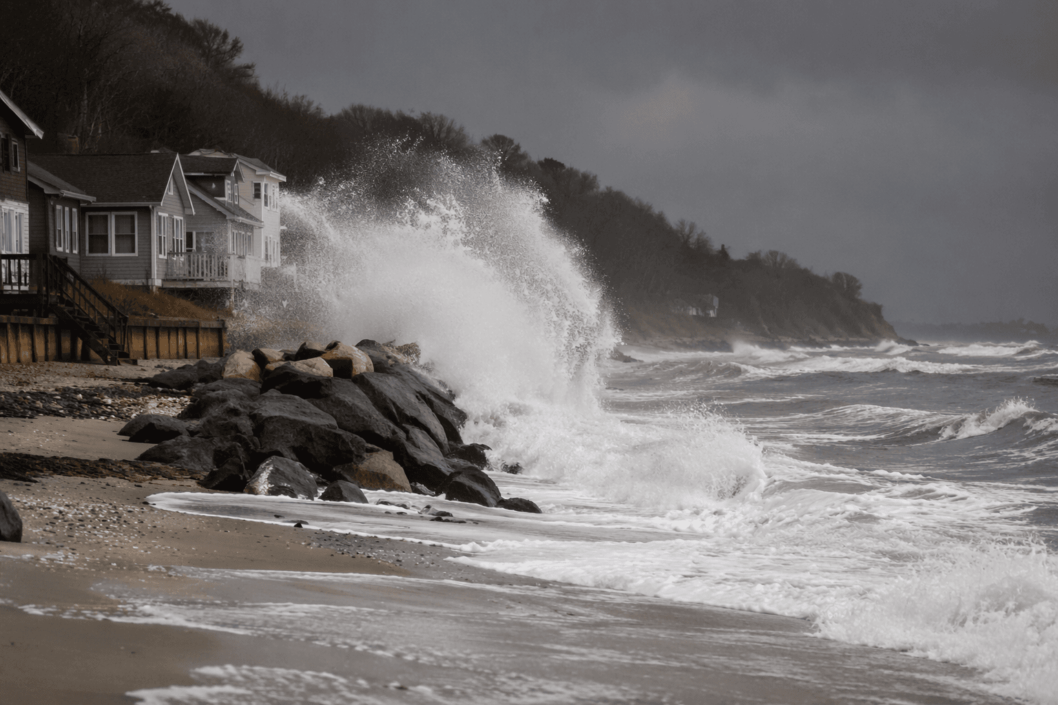 Strong winds batter Suffolk County, gusts top 50 mph, NWS says