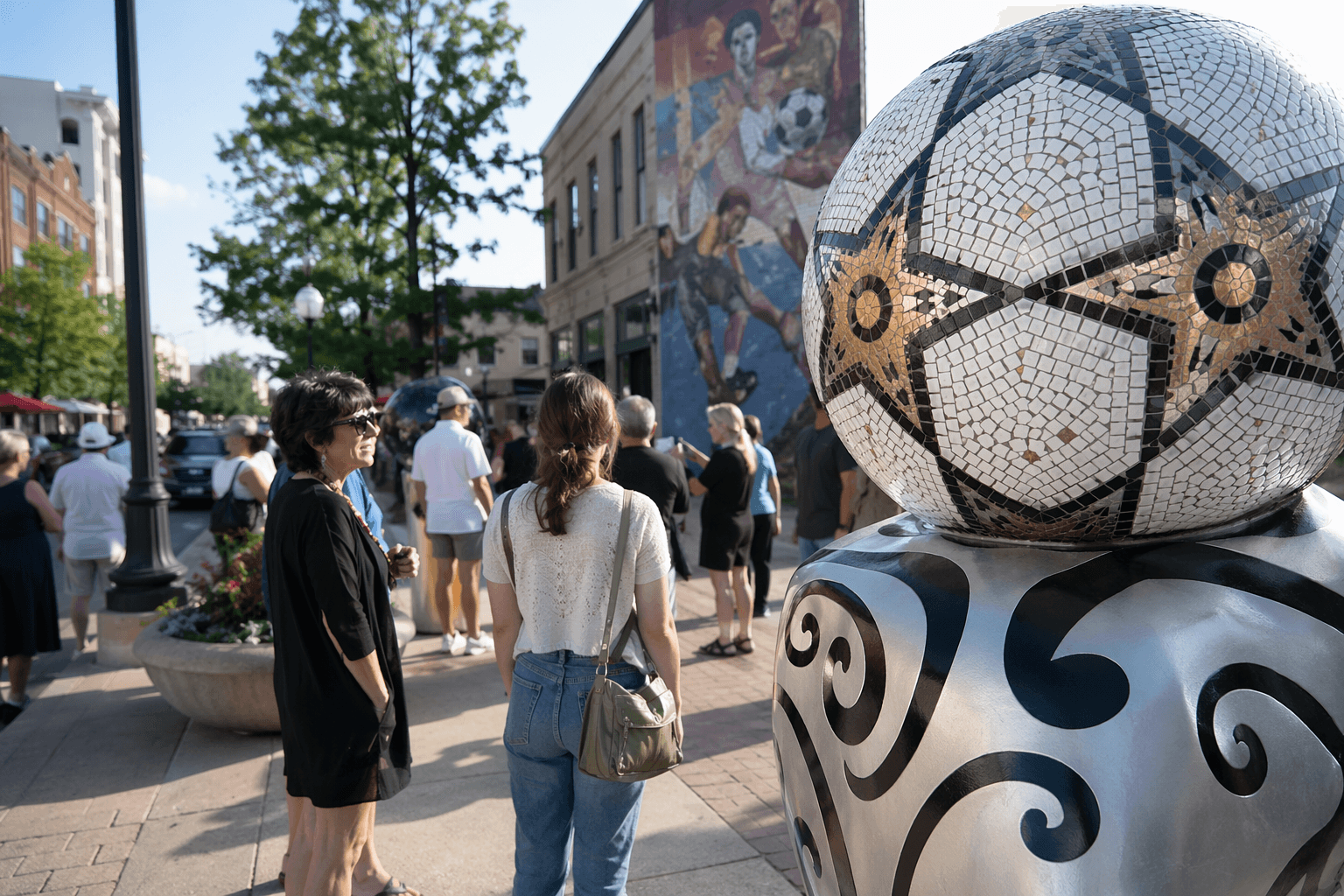 Lawrence downtown art exhibition ties public works to the World Cup