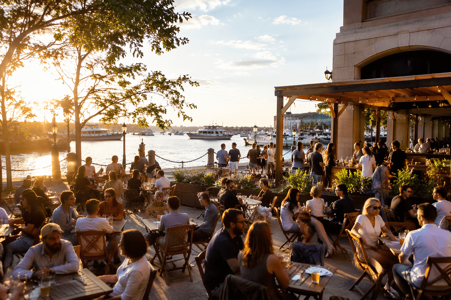Trillium opens waterfront beer garden at Boston Harbor Hotel
