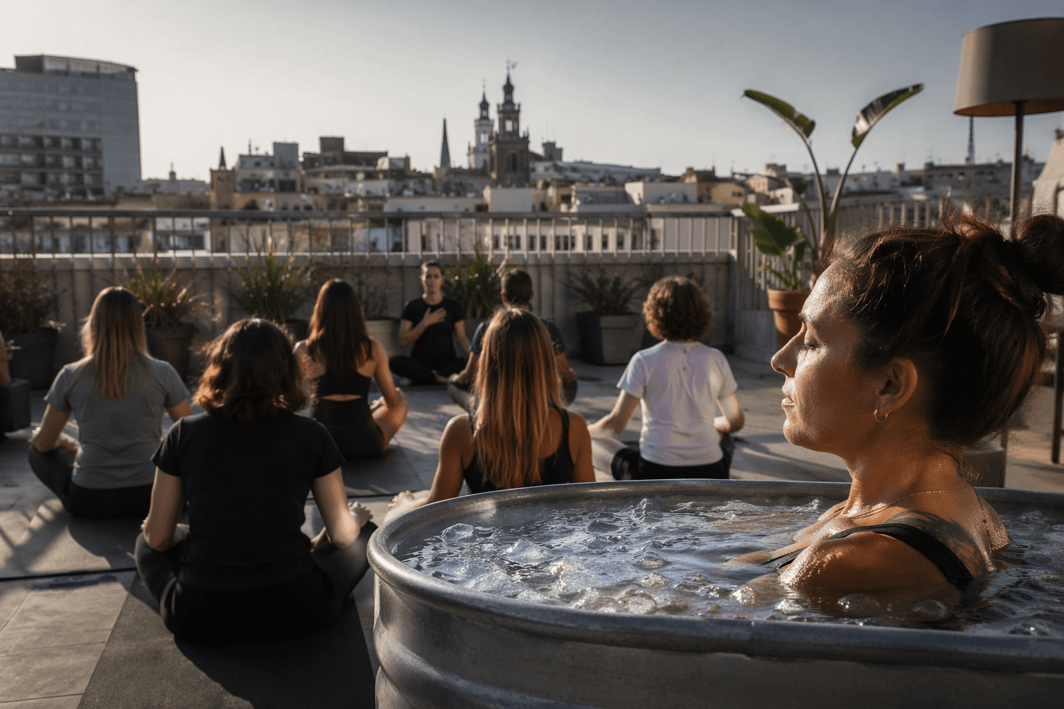 Casa Bonay rooftop breathwork and ice bath session targets recovery