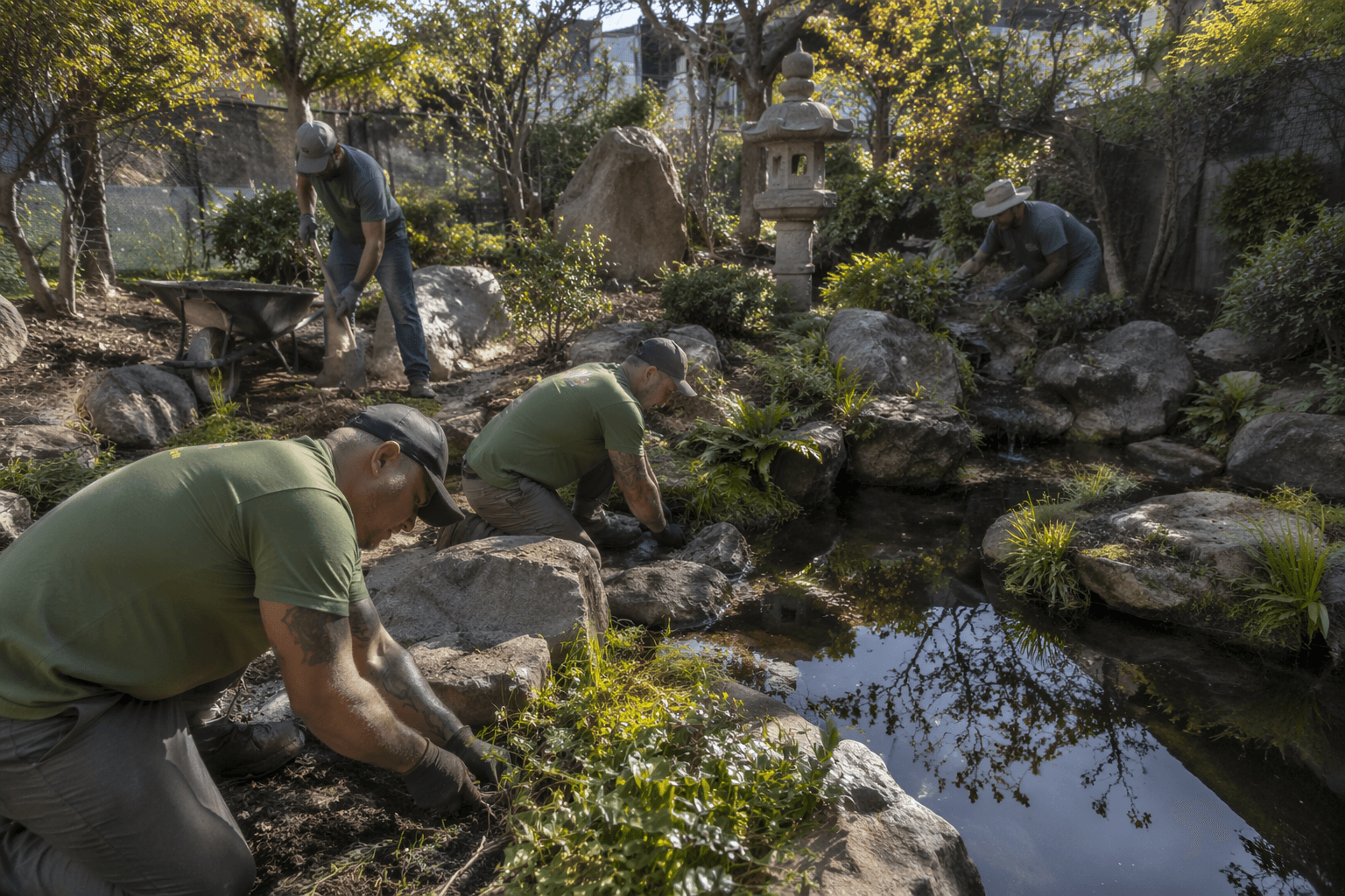 Vet volunteers restore hidden Japanese garden on West LA VA campus