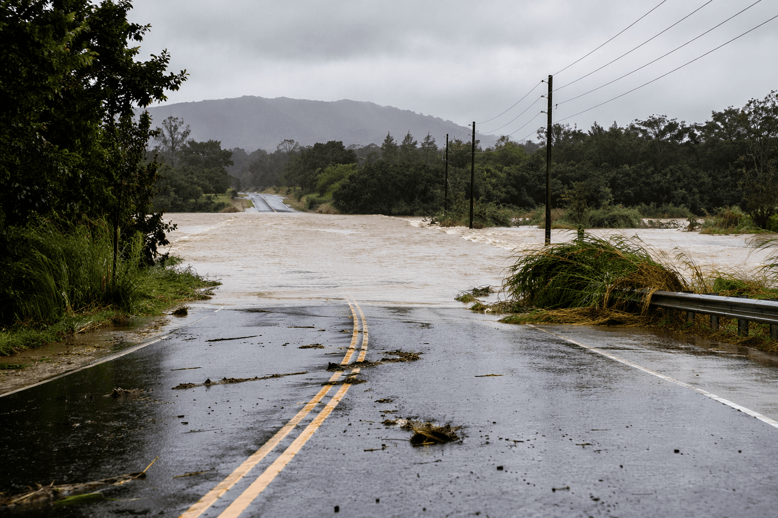 Flooding closes part of Highway 11, cuts Wood Valley Road access