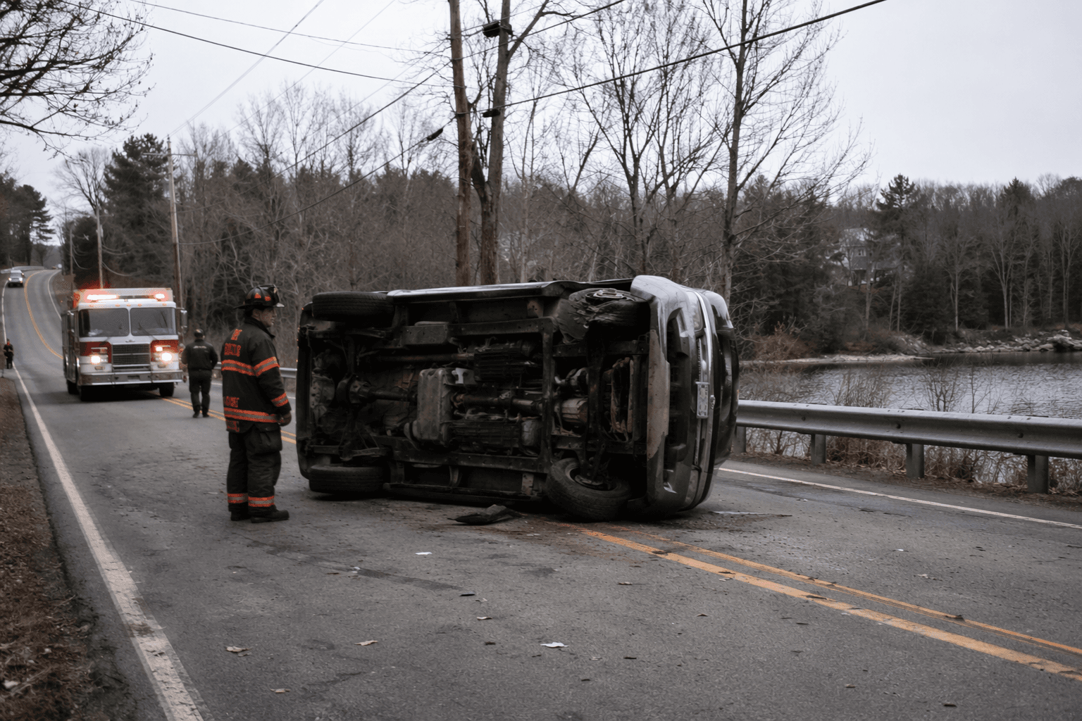 Scanner reports rollover crash on Cobb Road in Charlestown