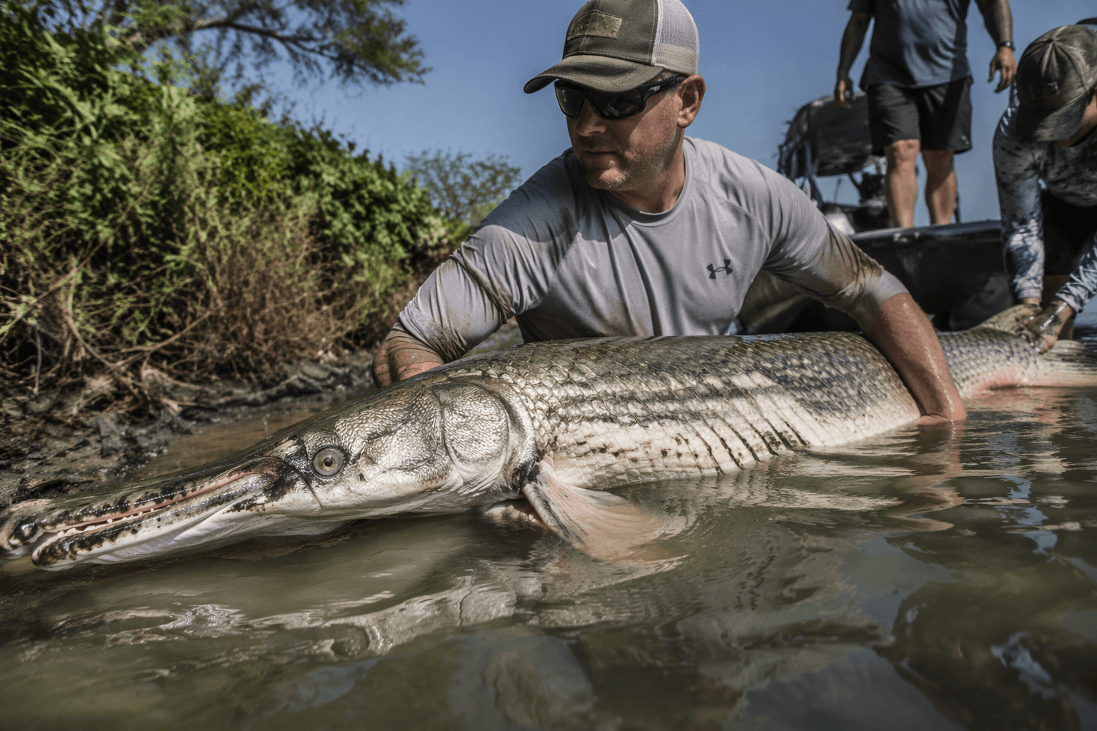 Massive alligator gar caught in northeast Harris County waters