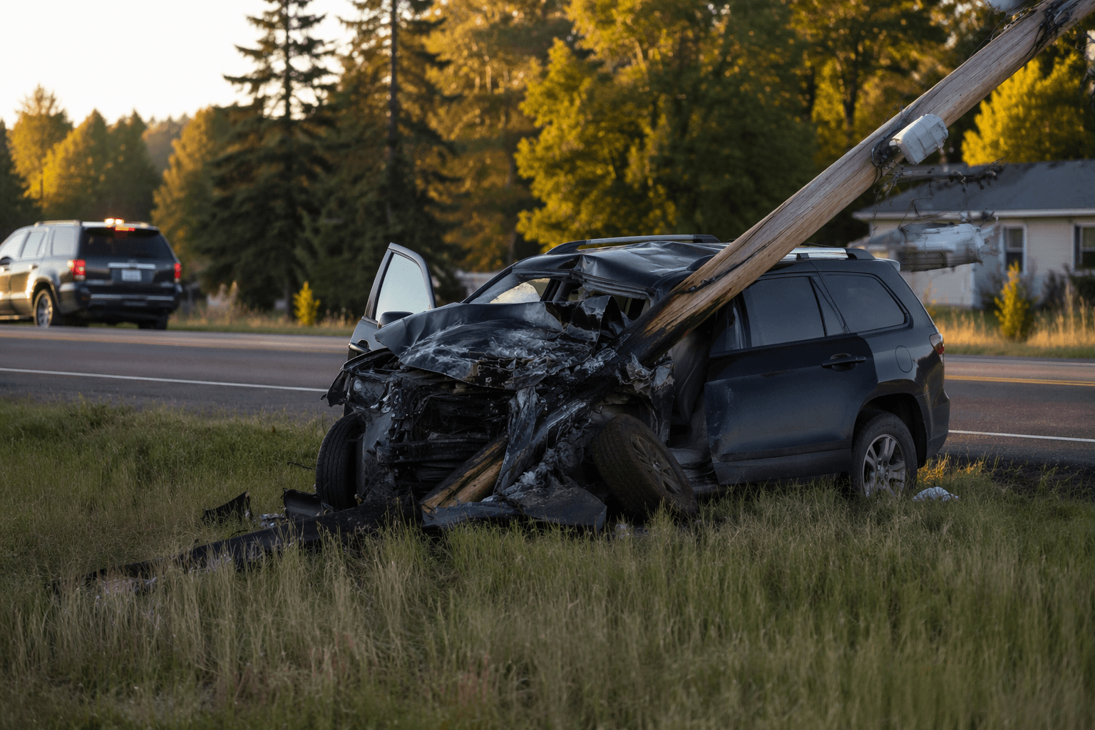 Passenger dies after Jeep crosses into traffic, hits pole in Culver Township
