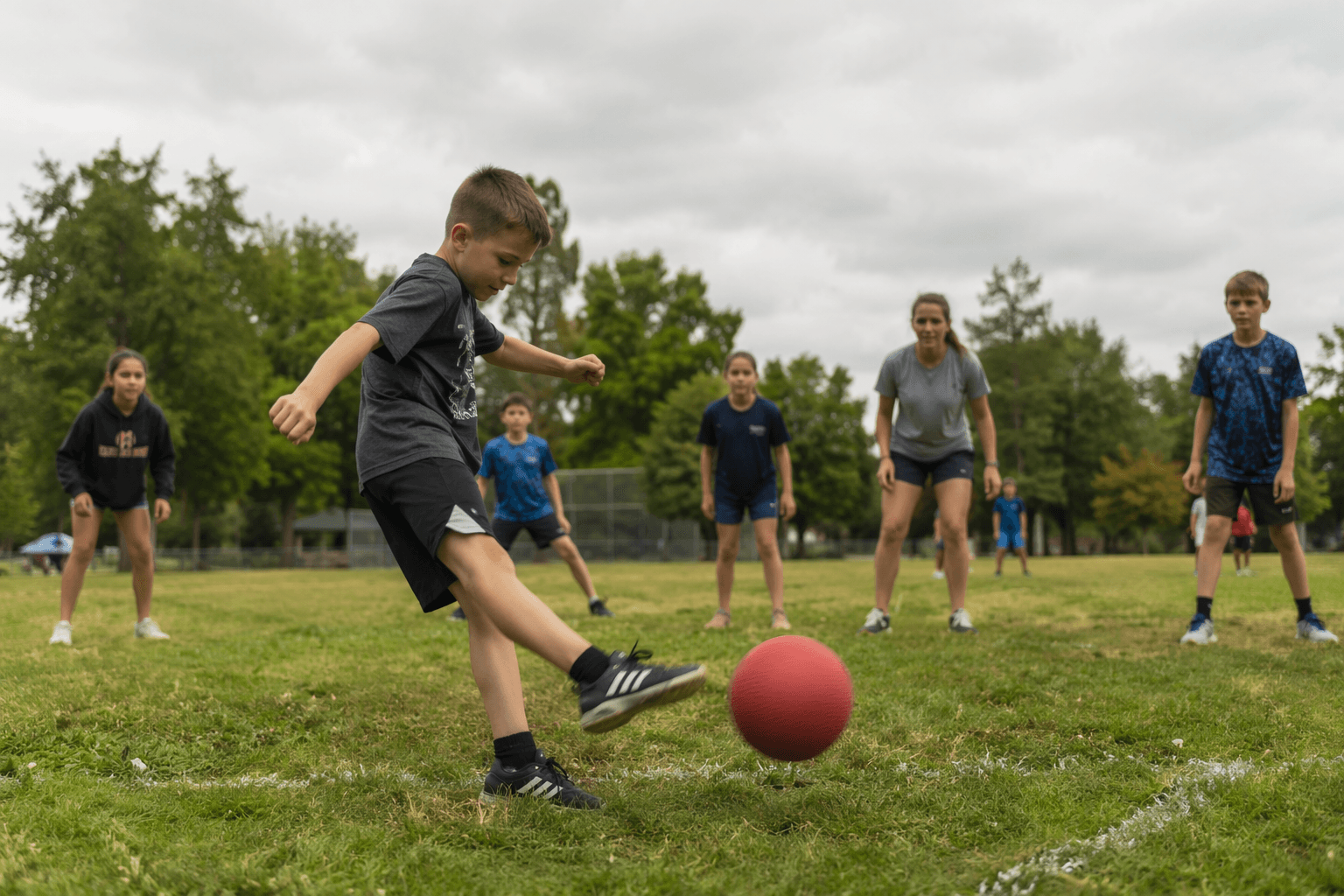 Jasper kickball mornings bring kids together at Bohnert Park