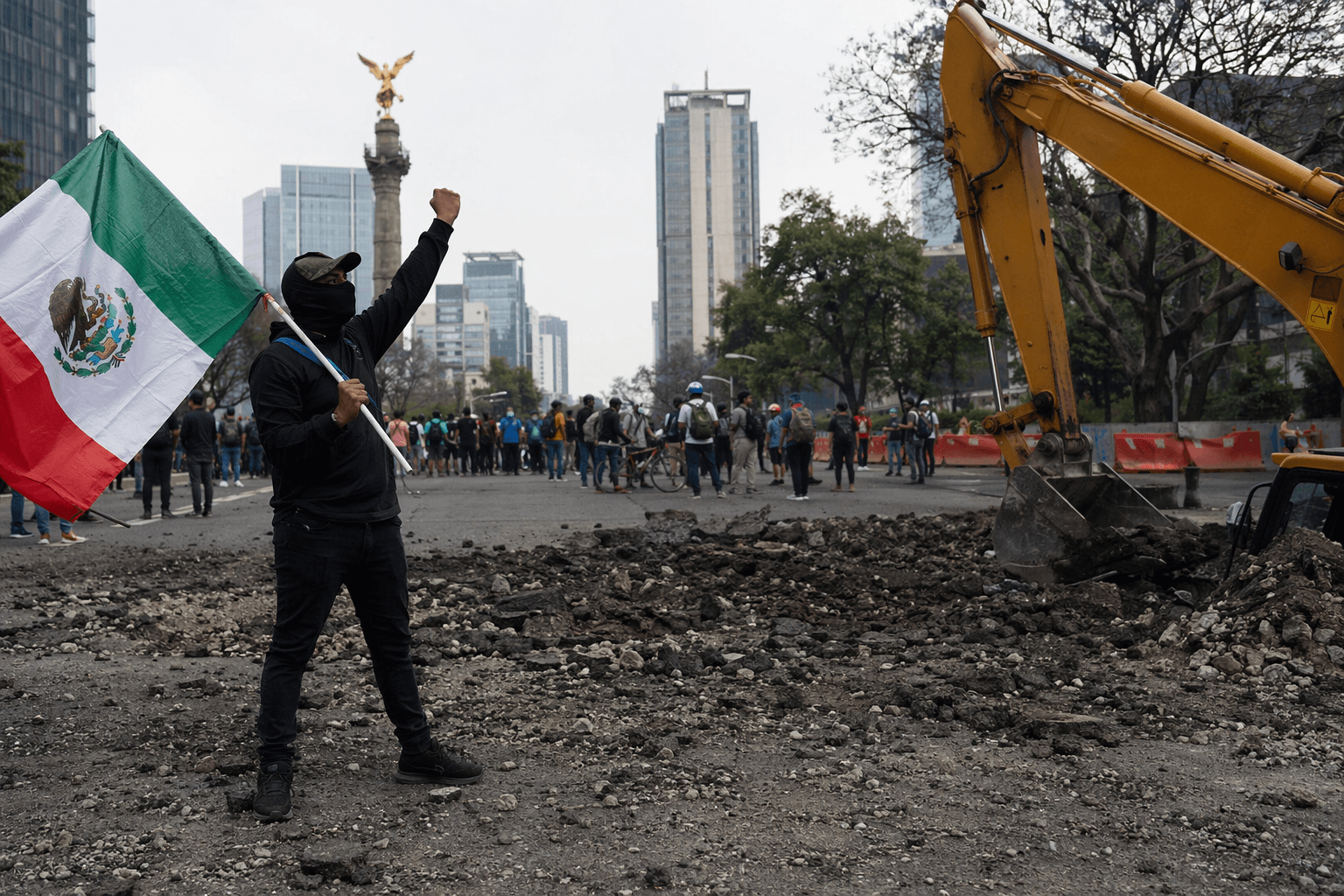 Protests and construction disrupt Mexico City before World Cup kickoff
