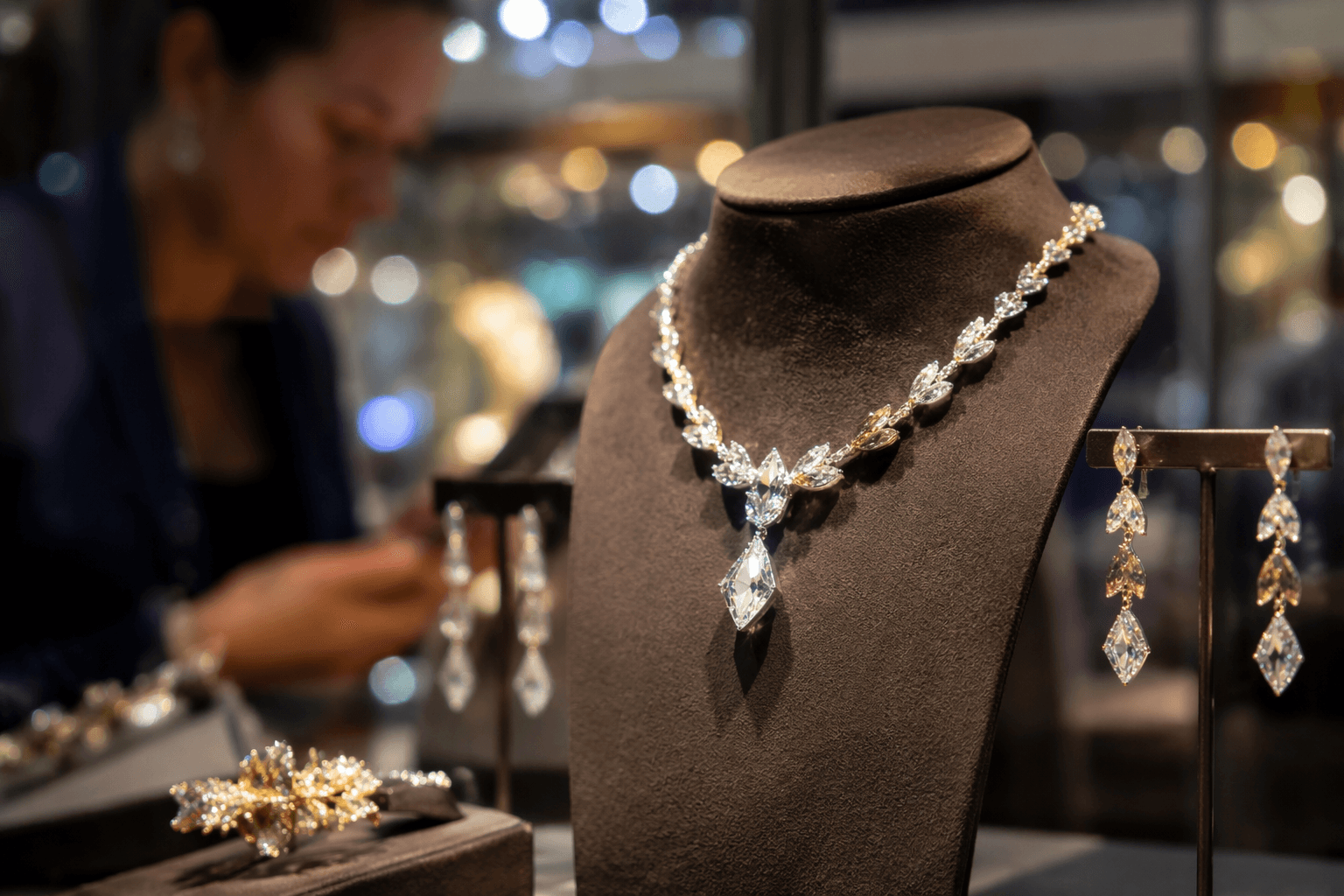 Las Vegas luxury shows diamond designs, marquise shapes and statement pieces