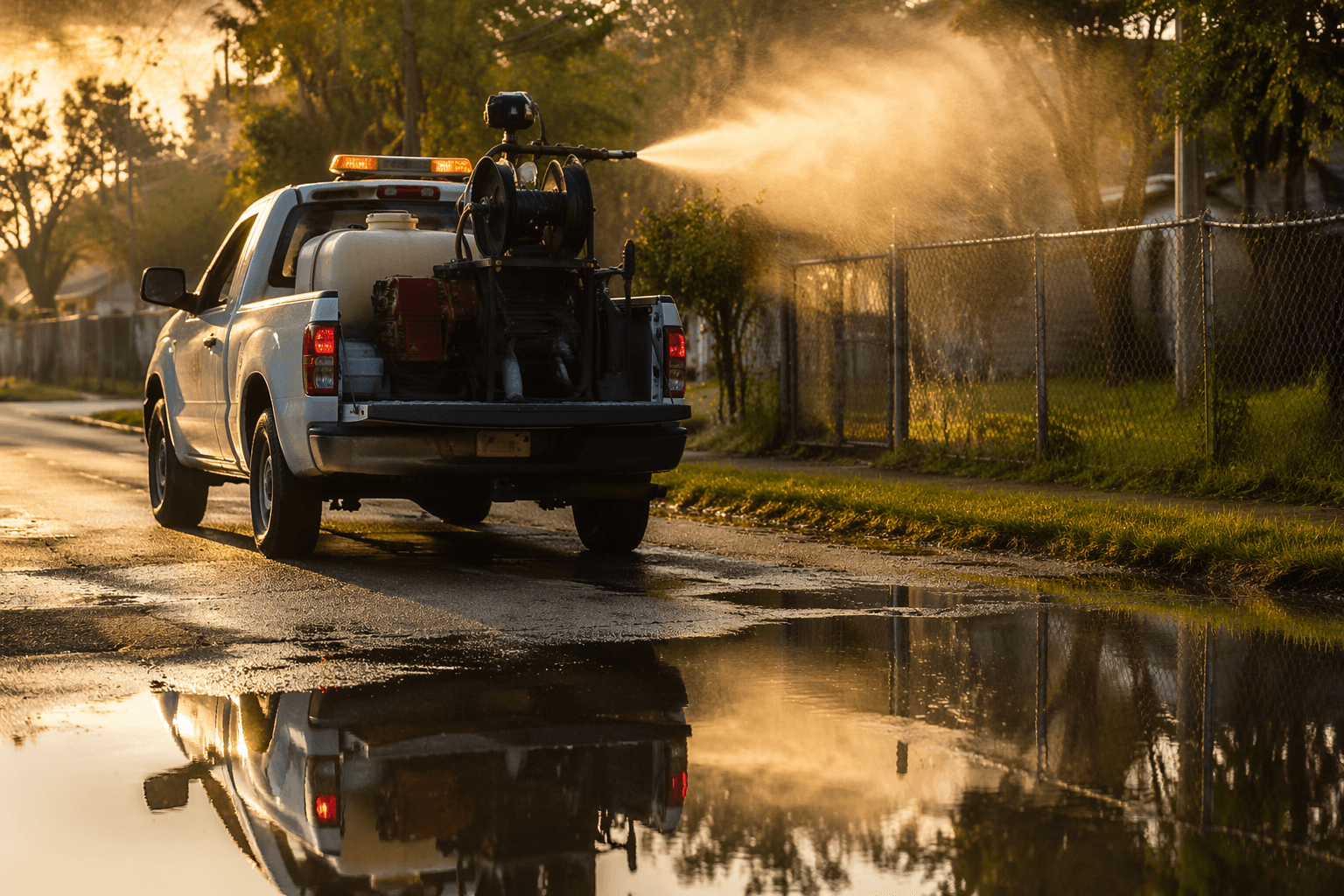 Alice sprays neighborhoods after rain leaves standing water
