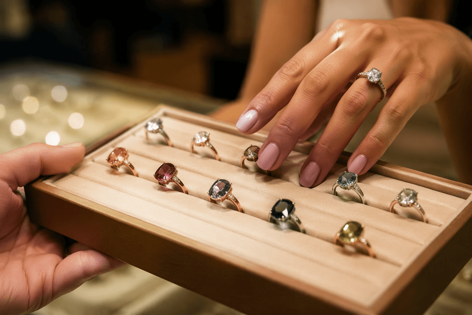 Colored gemstones gain ground in bridal rings as buyers seek uniqueness