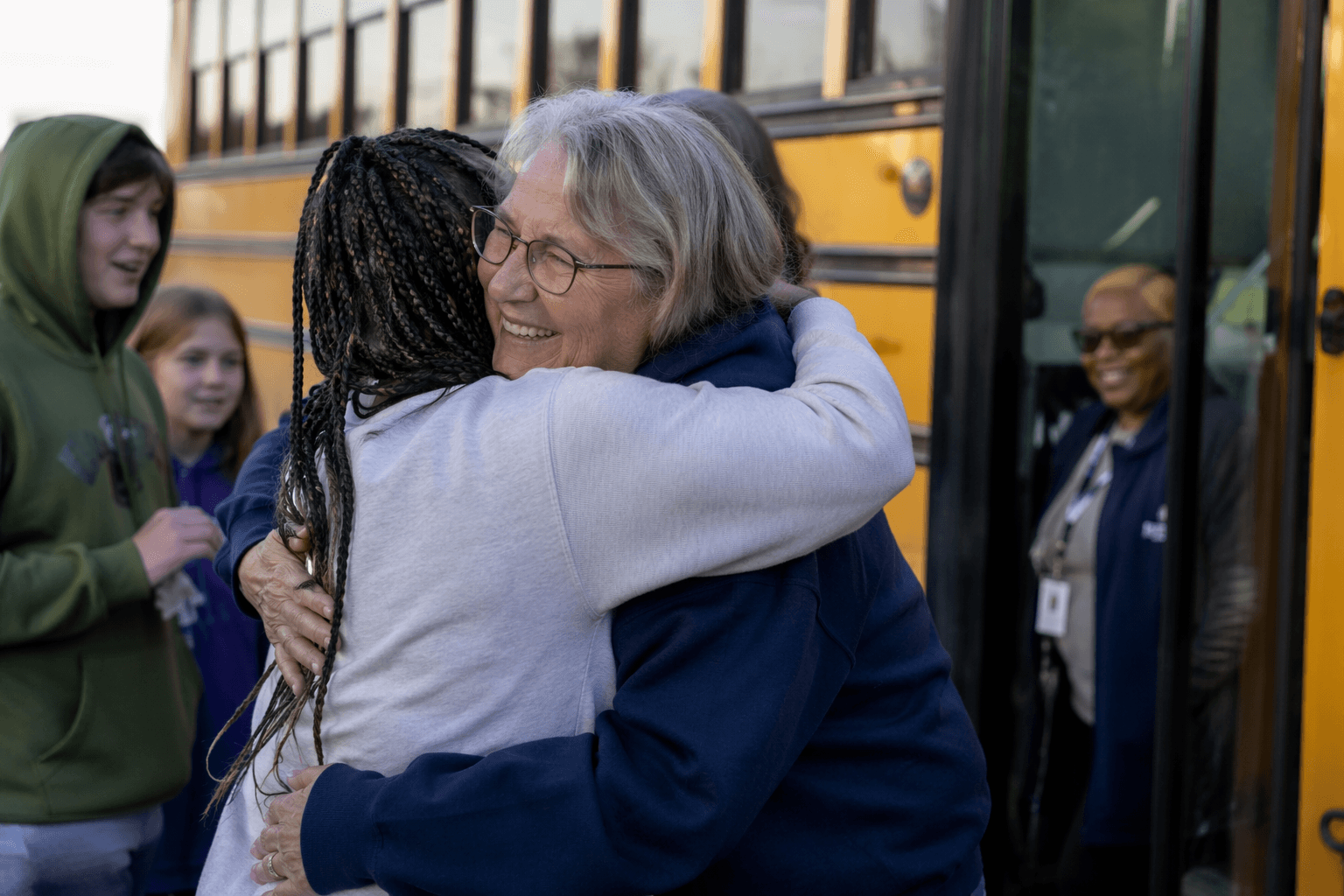 Buncombe County Schools surprises A.C. Reynolds bus driver Frances Hyatt