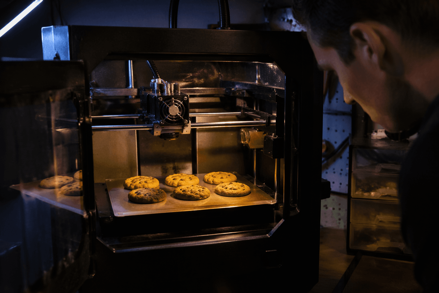 3D printer bakes cookies using heated bed as oven