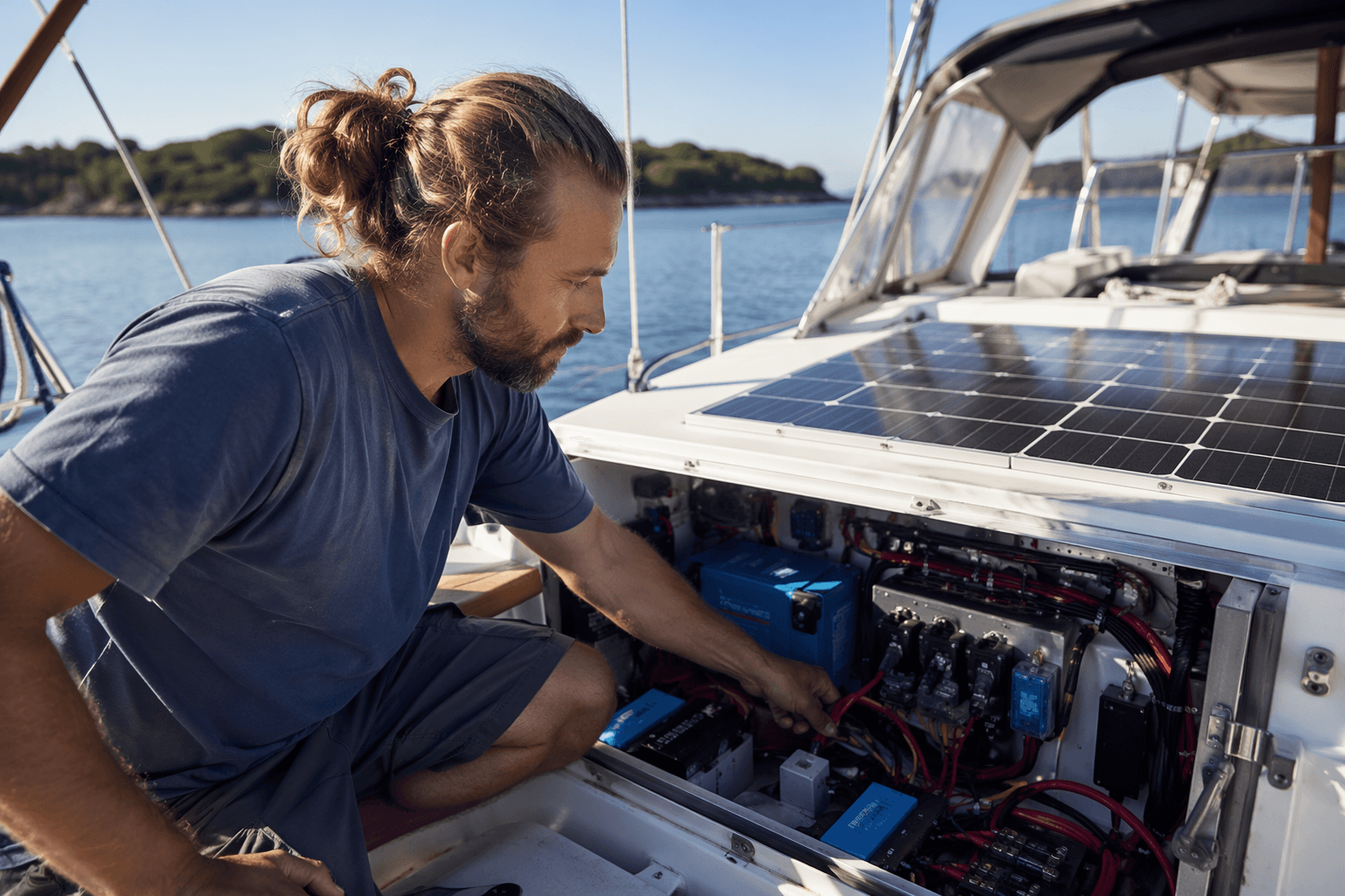 BenDoesSailing weighs solar charging for 48-volt propulsion and 12-volt house banks