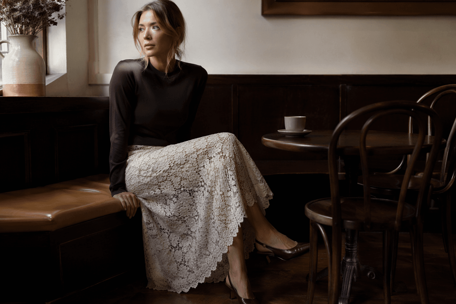 Lace midi skirts bring old-money polish into autumn 2026