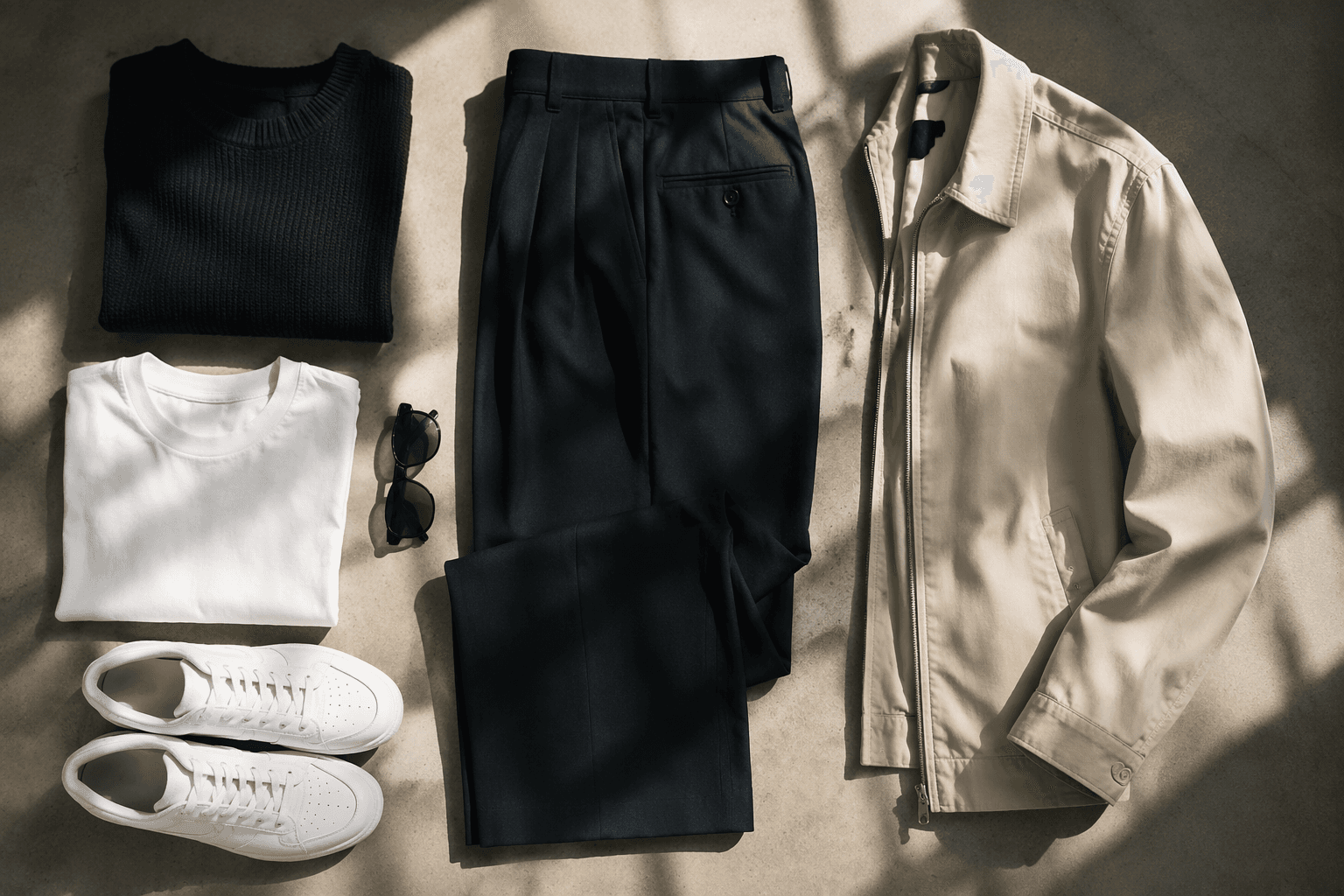 How to wear wider trousers with sneakers for clean proportions
