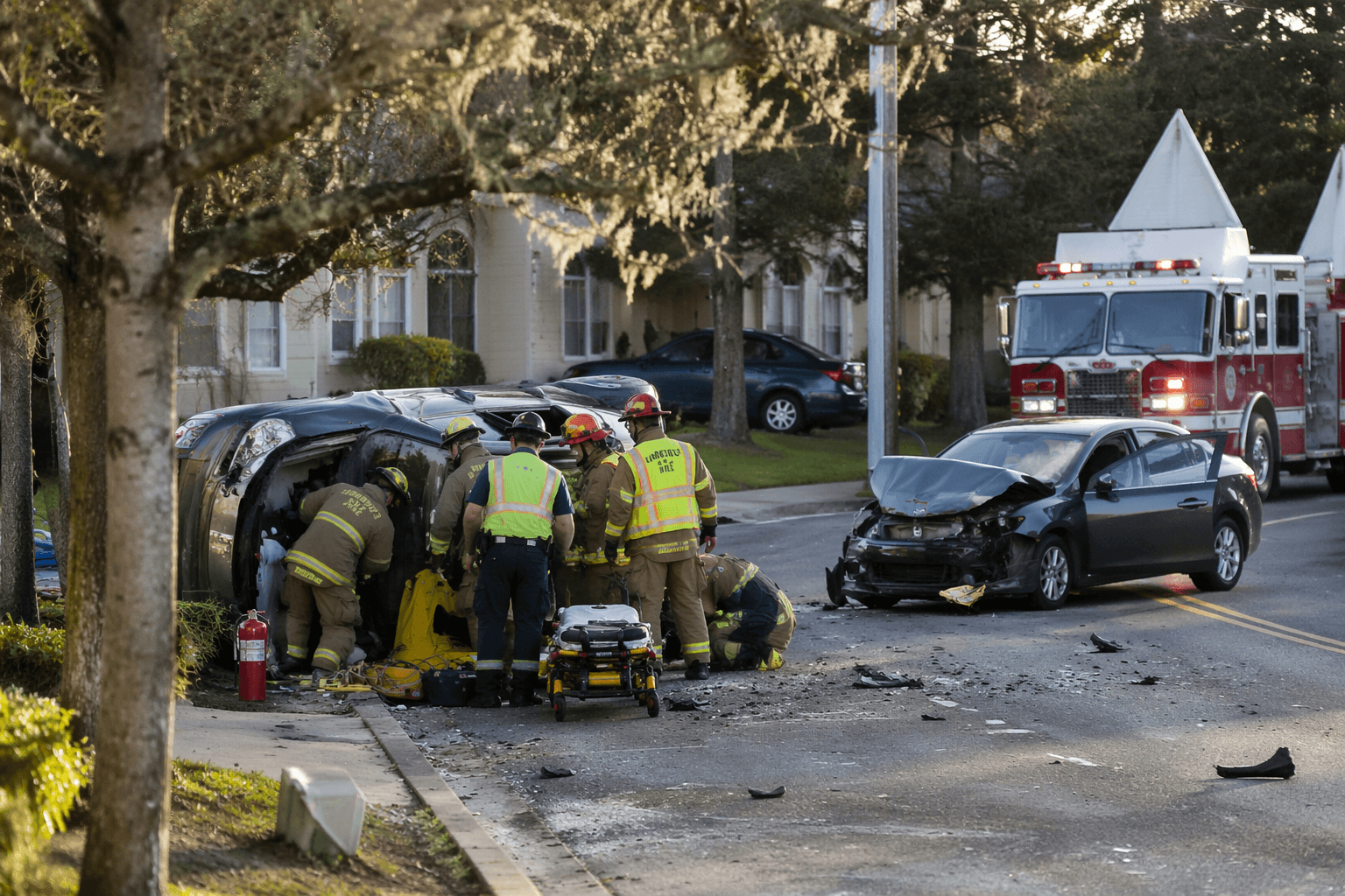 One trapped in Eureka crash, extrication needed at Myrtle and Park