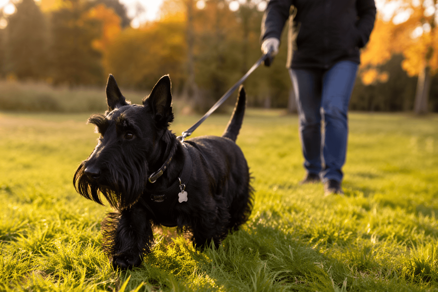 AKC guide says Scottish Terriers need exercise, grooming, firm training