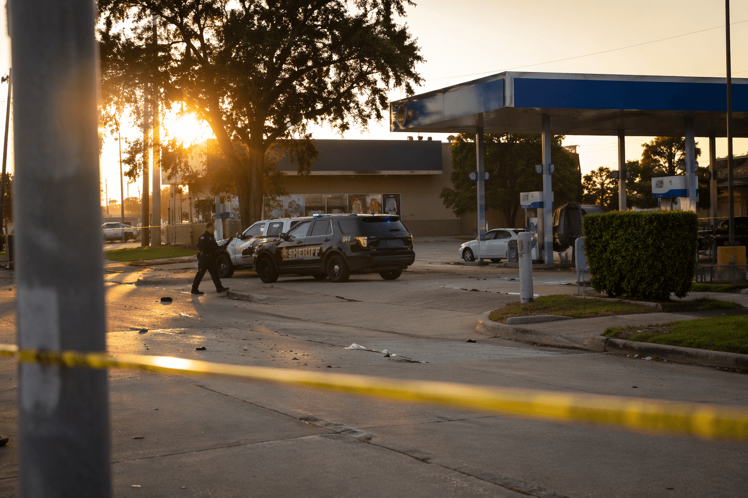 Father killed, son wounded tracking stolen truck in Harris County