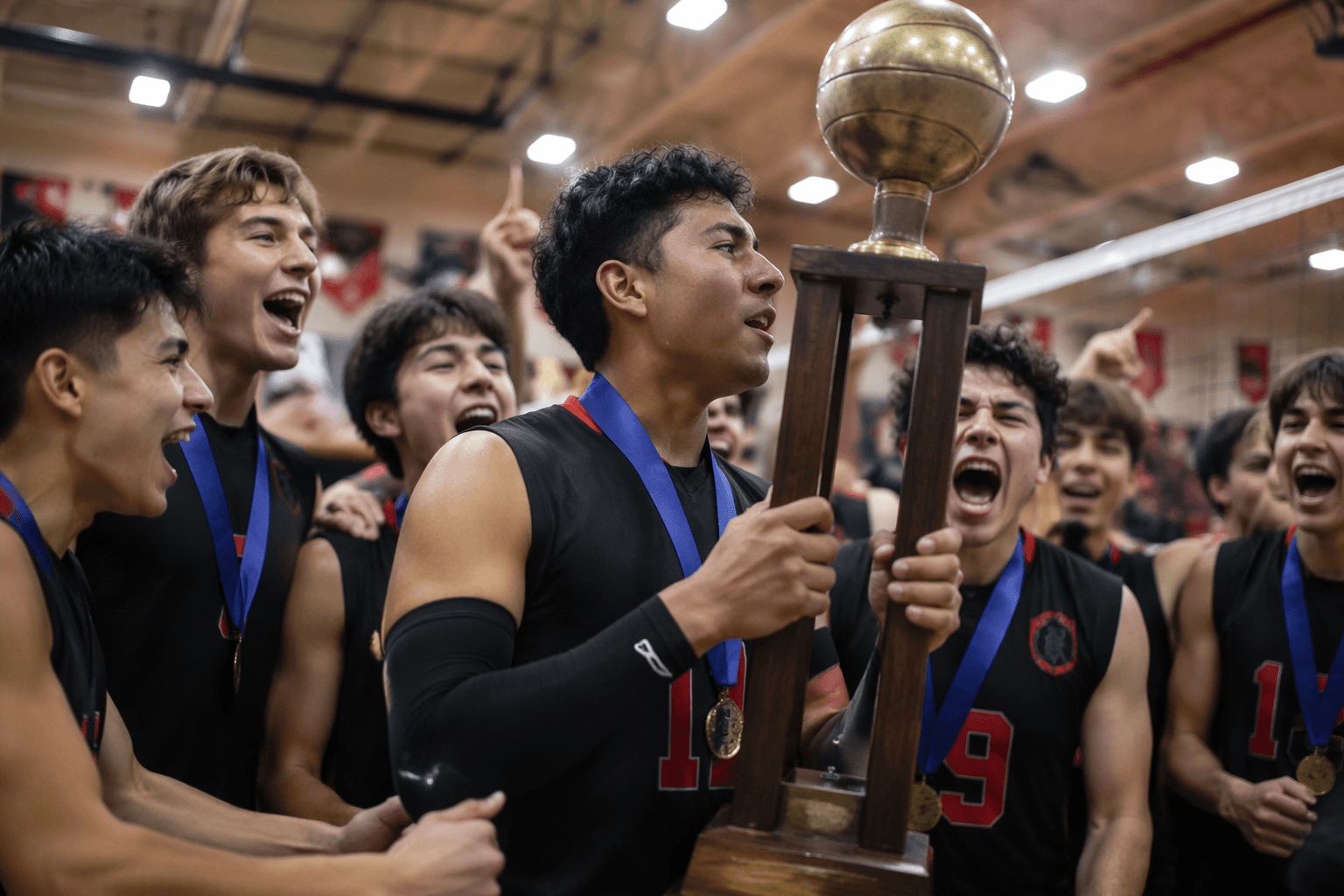 Sanger High boys volleyball wins first state championship in school history