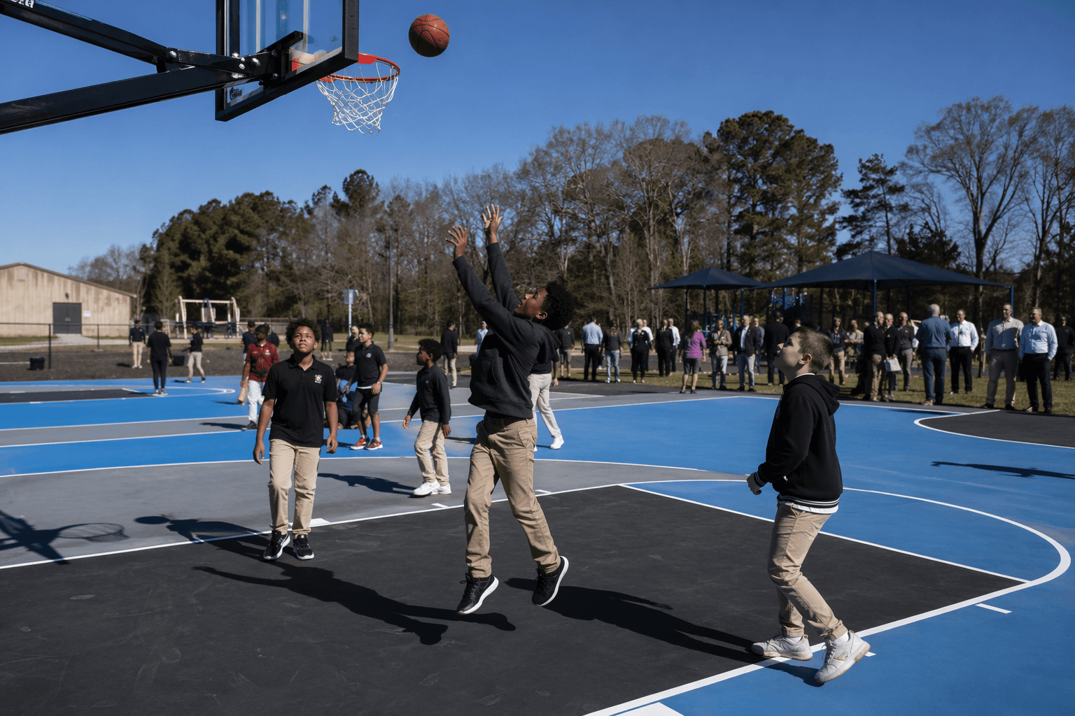 New sport court opens at Johnson Street Global School in High Point