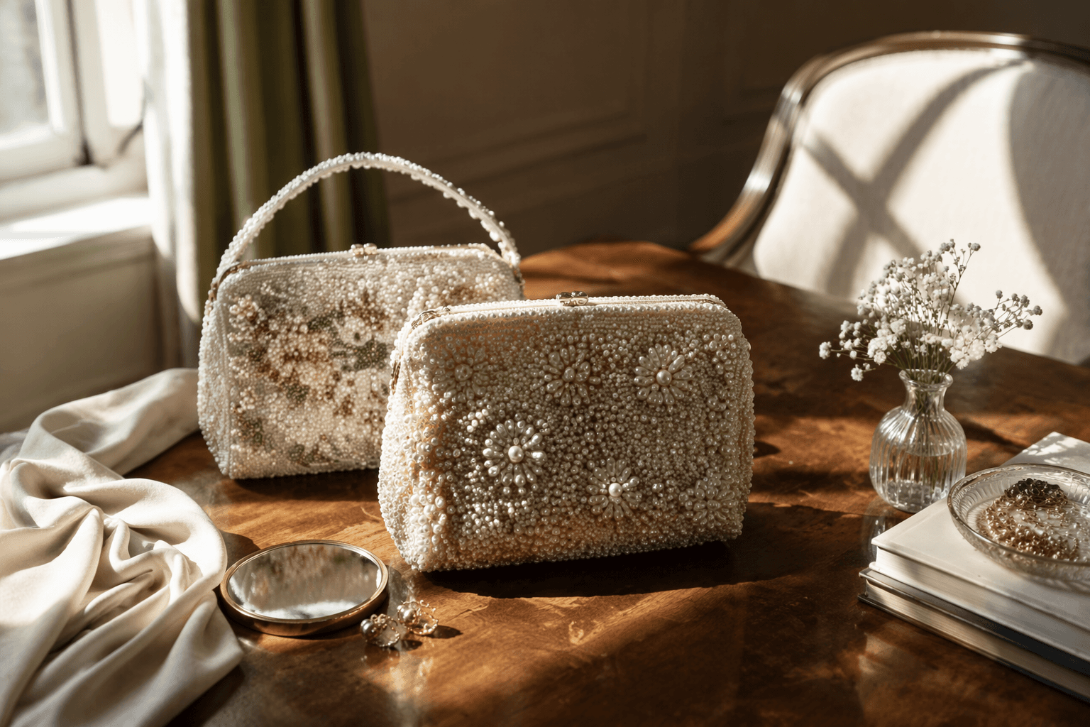 Beaded bags bring playful polish to old money style
