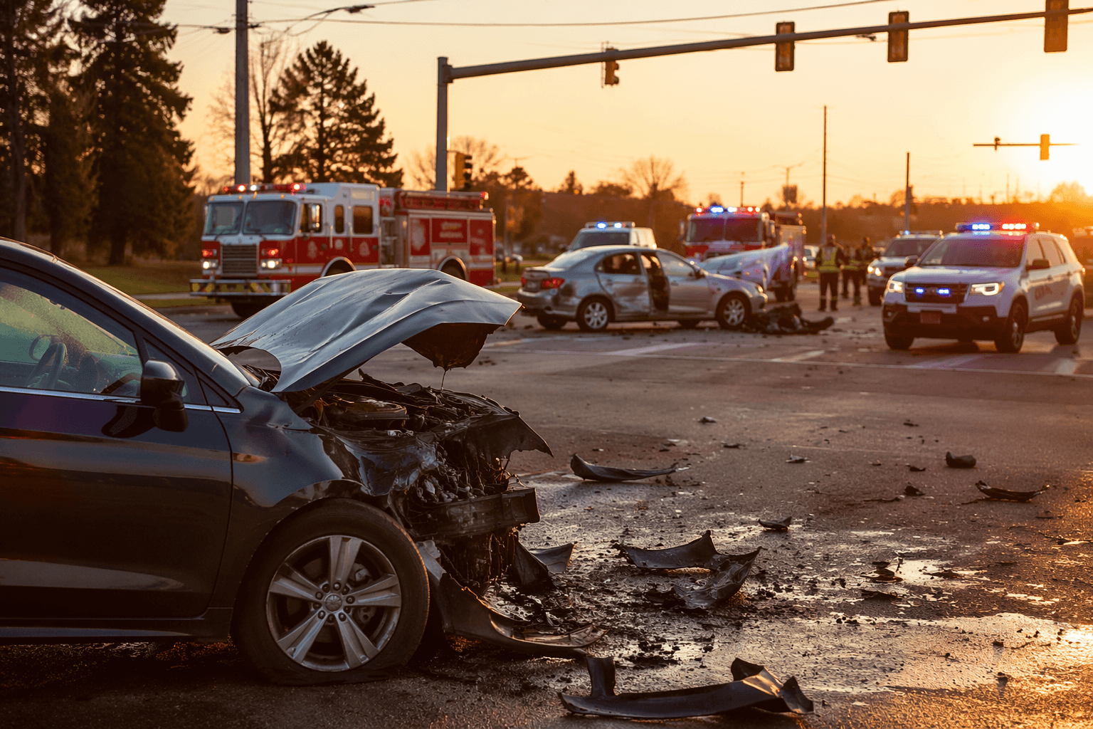 Five hurt, two critically, in Greensboro crash on busy intersection