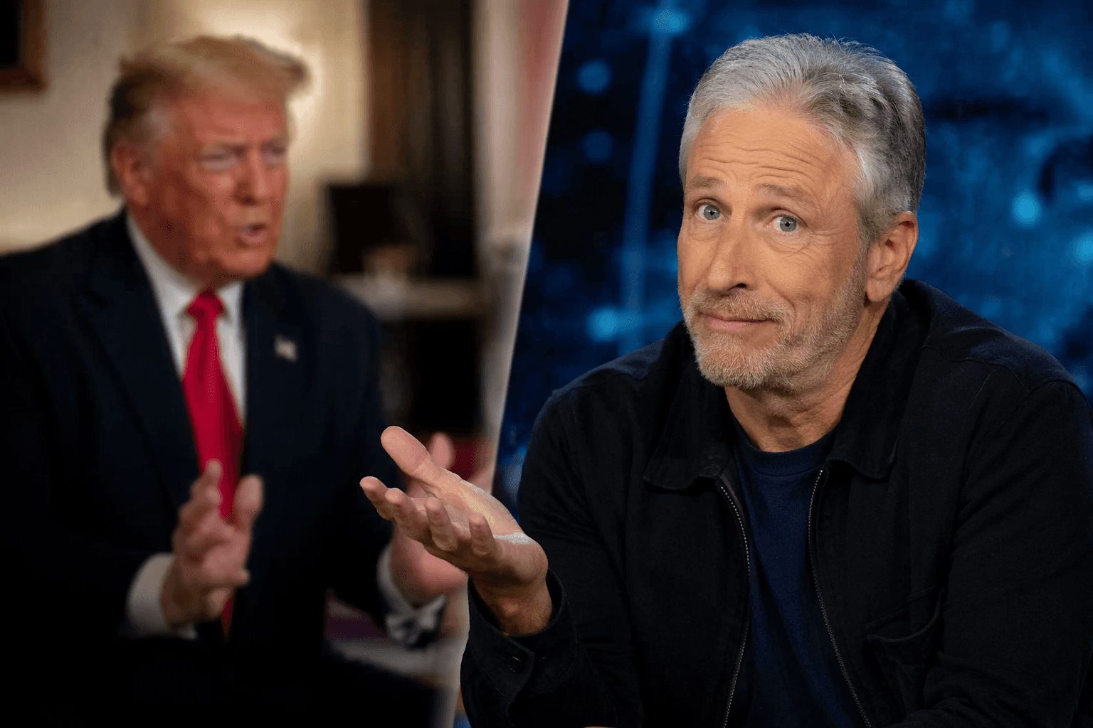 Jon Stewart mocks Trump’s tense interview with Kristen Welker
