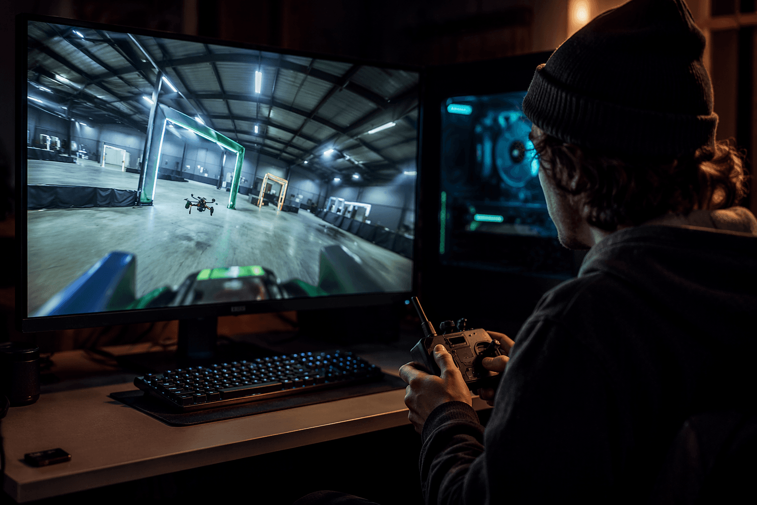 McGee says FPV rookies should start with a controller and simulator