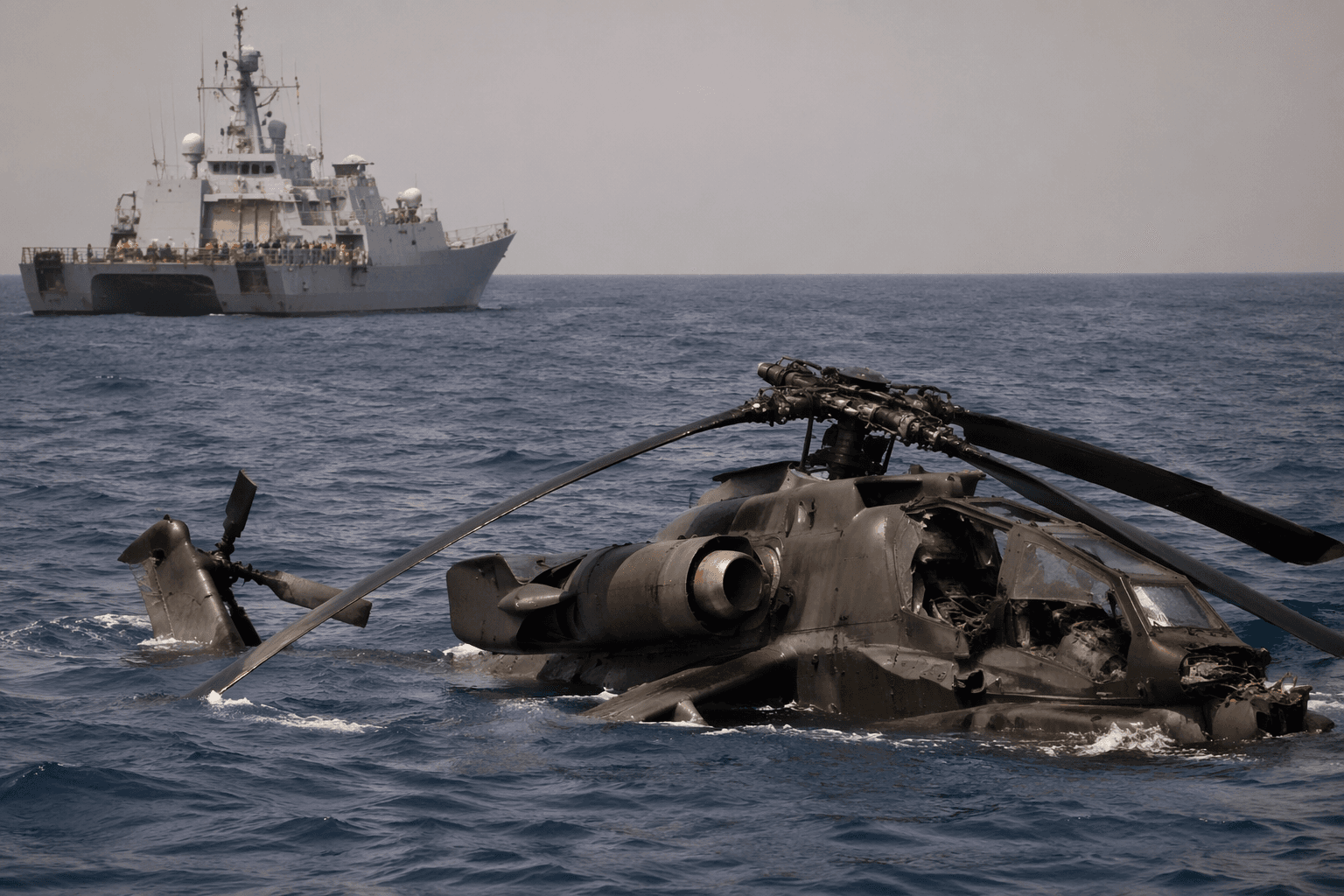 U.S. Apache helicopter goes down over Strait of Hormuz, pilots safe