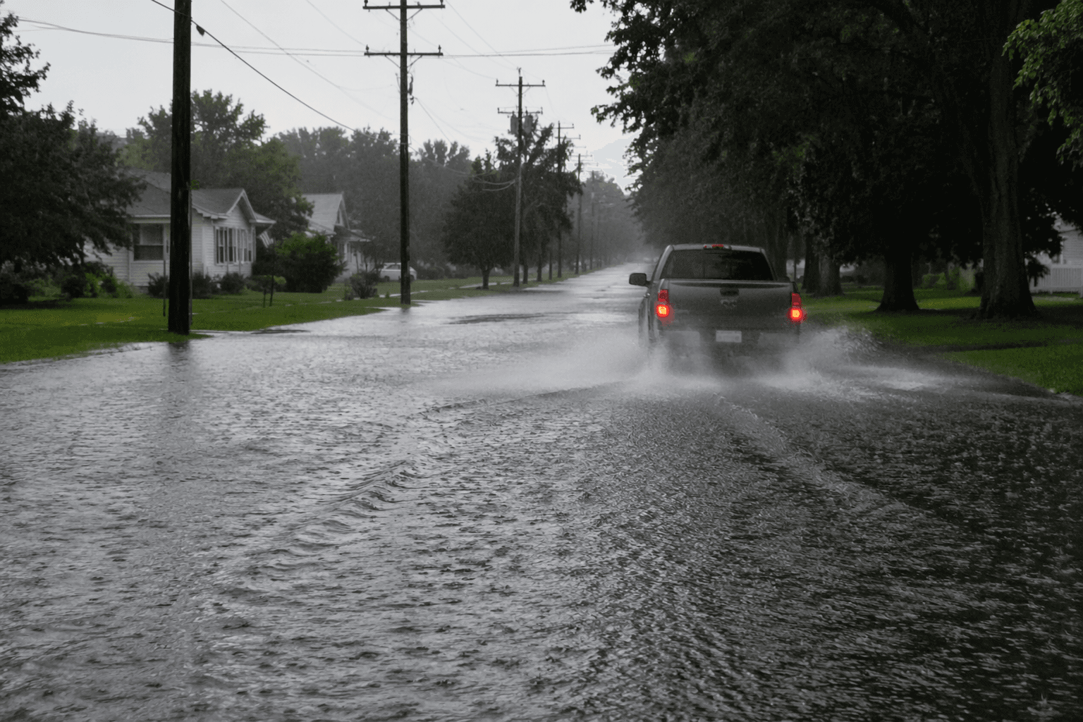 Heavy rain could flood roads near Neopit before dawn