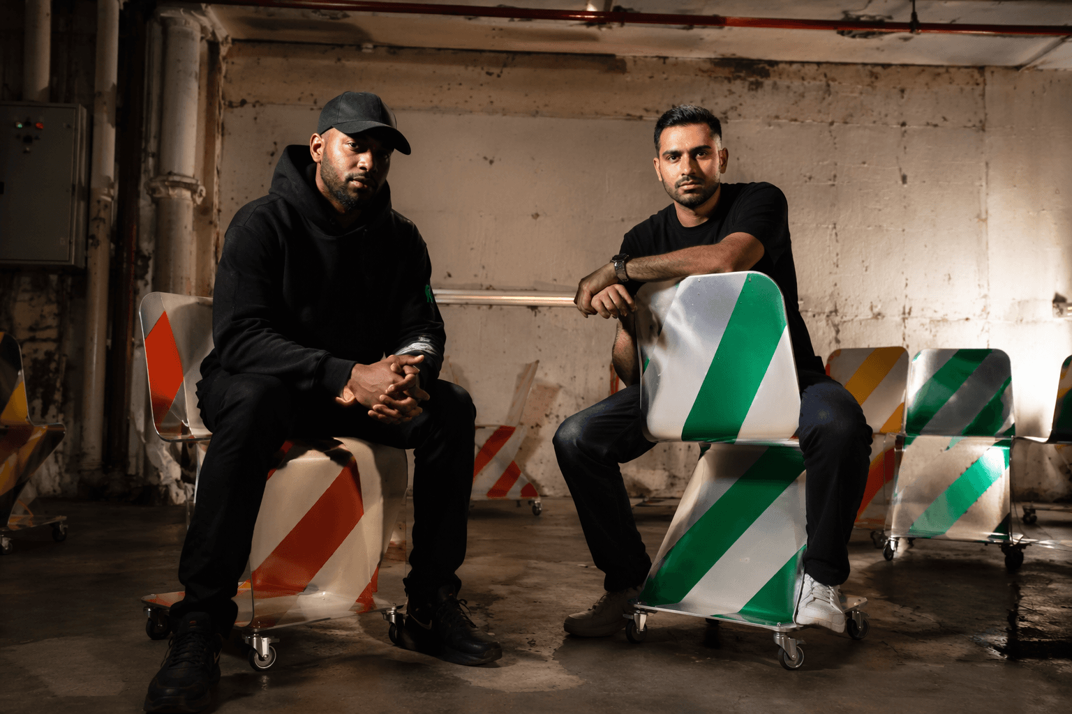 Heron Preston and Rishi Assar turn street signs into sculptural chairs