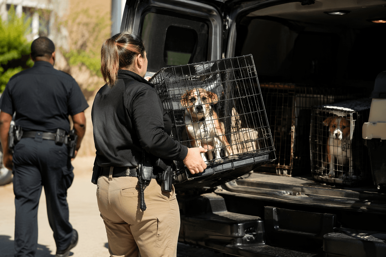 Forsyth County animal cruelty case leads to six arrests, 12 dogs seized