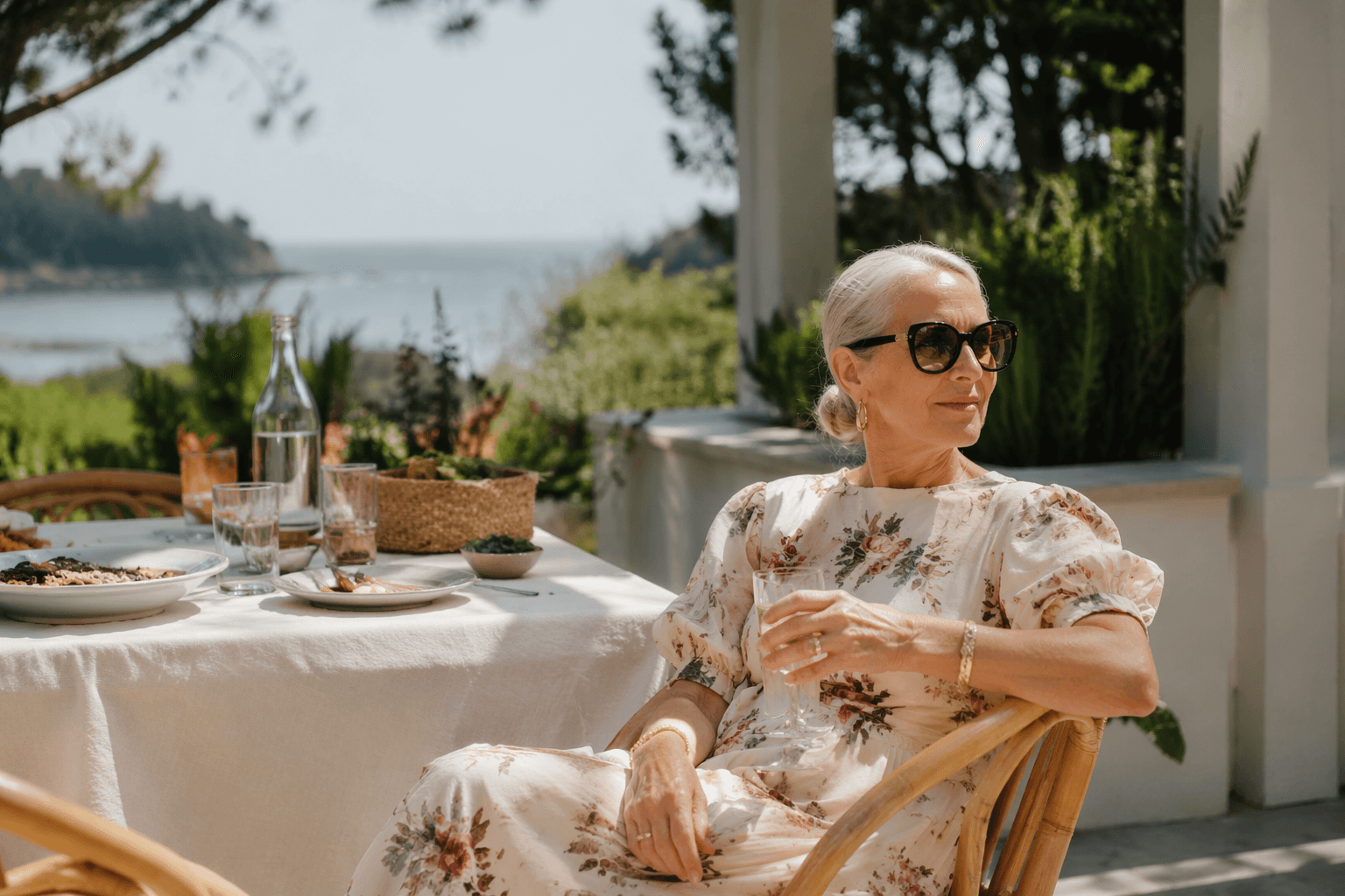 Floral dresses bring coastal grandmother style to summer brunches