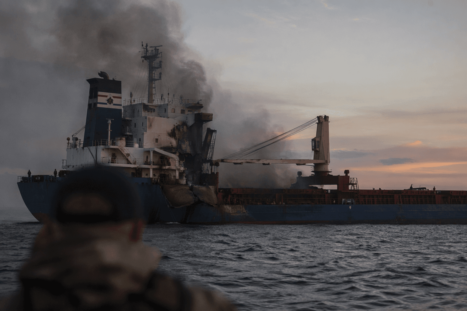 Russian drone attacks damage two ships in Ukraine Black Sea corridor