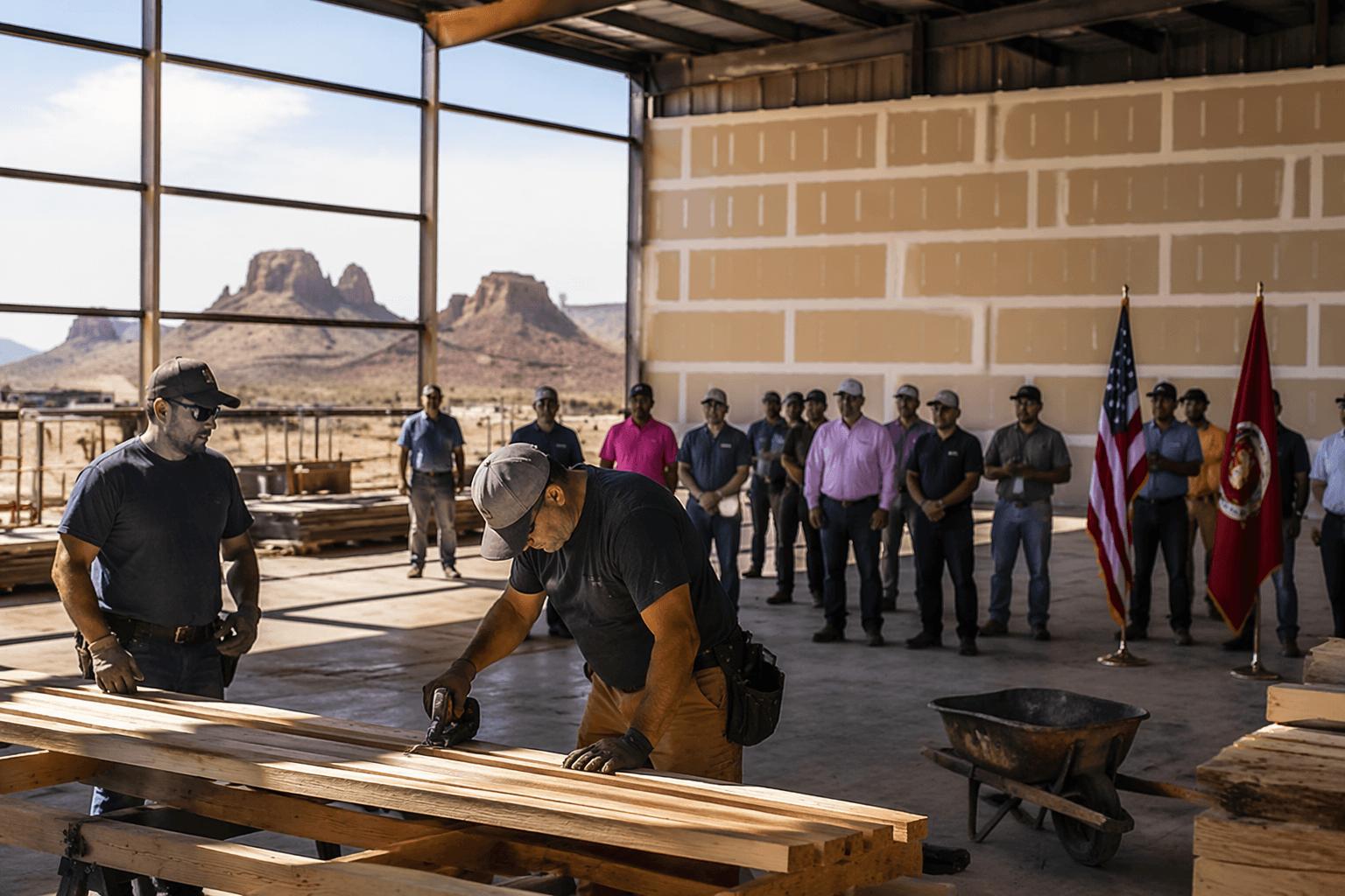 Shiprock veterans group renovates vacant building for housing materials plant