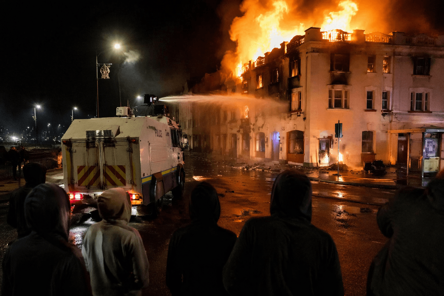 Benn condemns Belfast unrest as racist thuggery after second night of riots