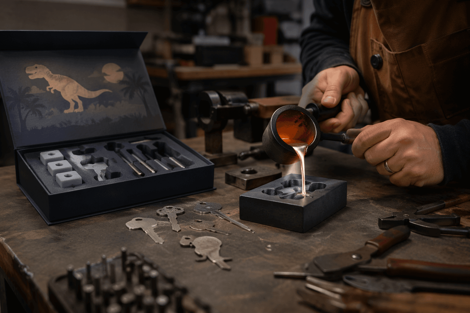 Lock Noob unveils new key casting kit with dinosaurs theme