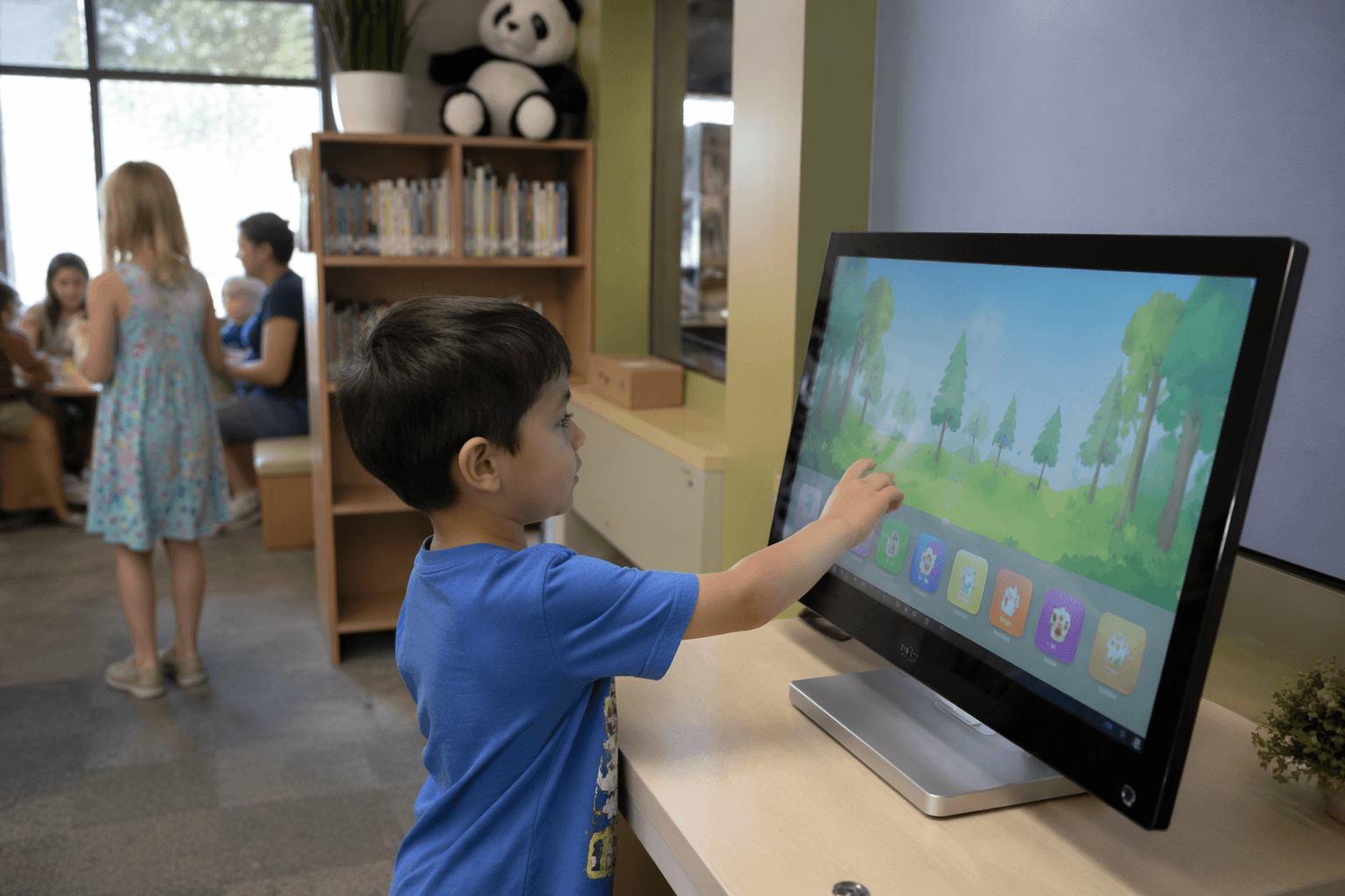 Storm Lake library adds new touchscreen workstation for children