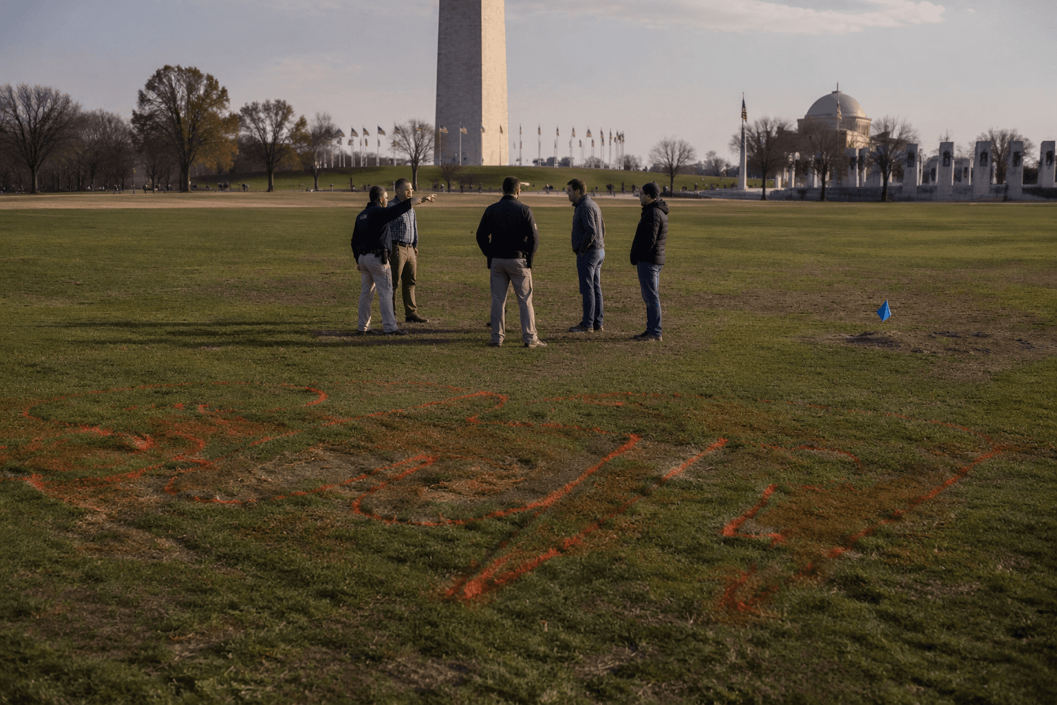 Authorities investigate 8647 markings on National Mall near Washington Monument