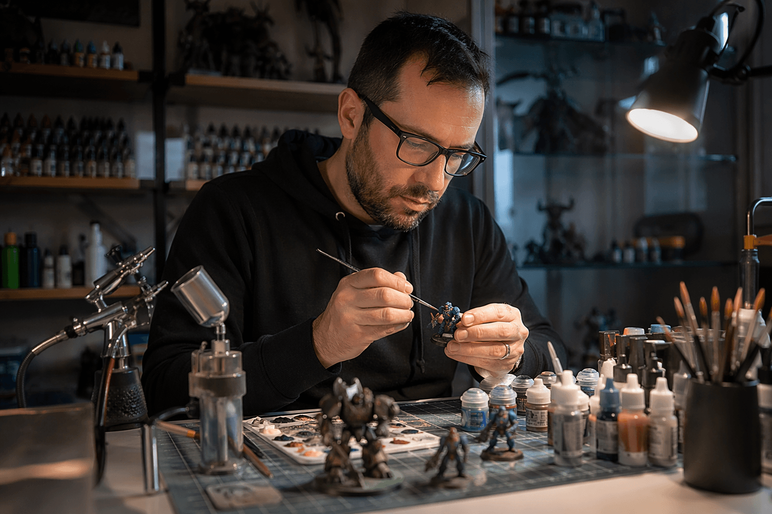 Airbrush or brush? one Nerdy Dad weighs speed against precision