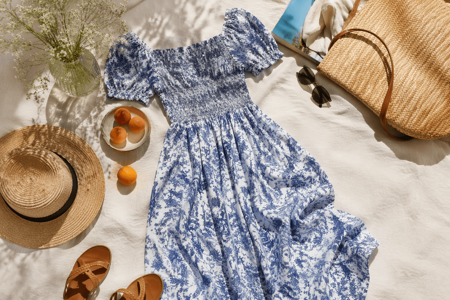 M&S shirred midi dress becomes the coastal grandmother summer uniform
