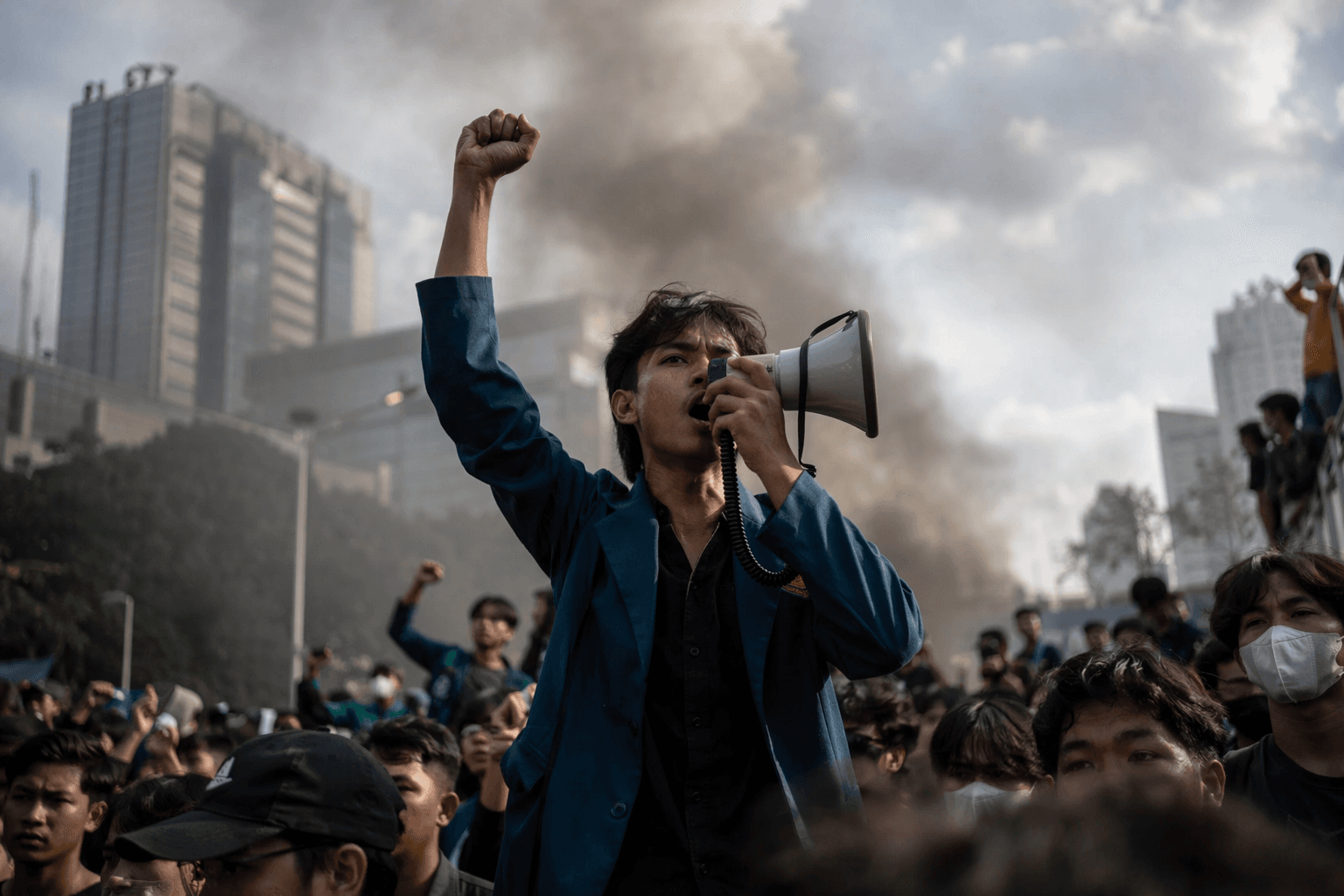 Indonesian students protest Prabowo over fuel price hike and spending priorities
