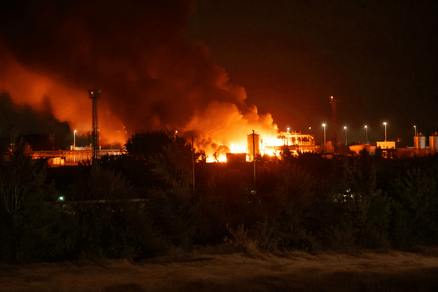 Ukraine says drone strike hit oil station in Russia's Volgograd region
