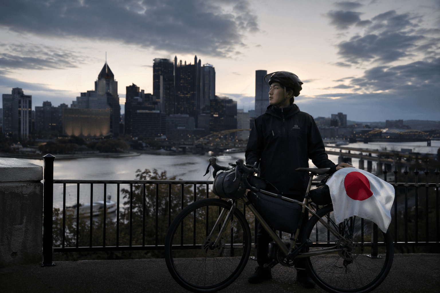 Japan fan bikes from Pittsburgh to Dallas for World Cup match