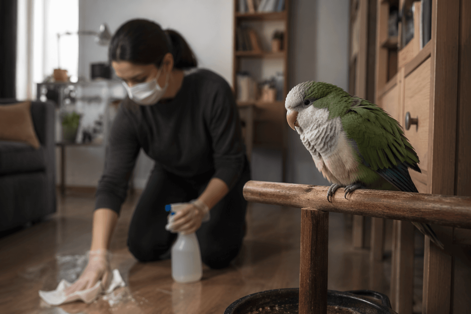 Psittacosis warning for parrot owners, subtle signs and cleaning risks