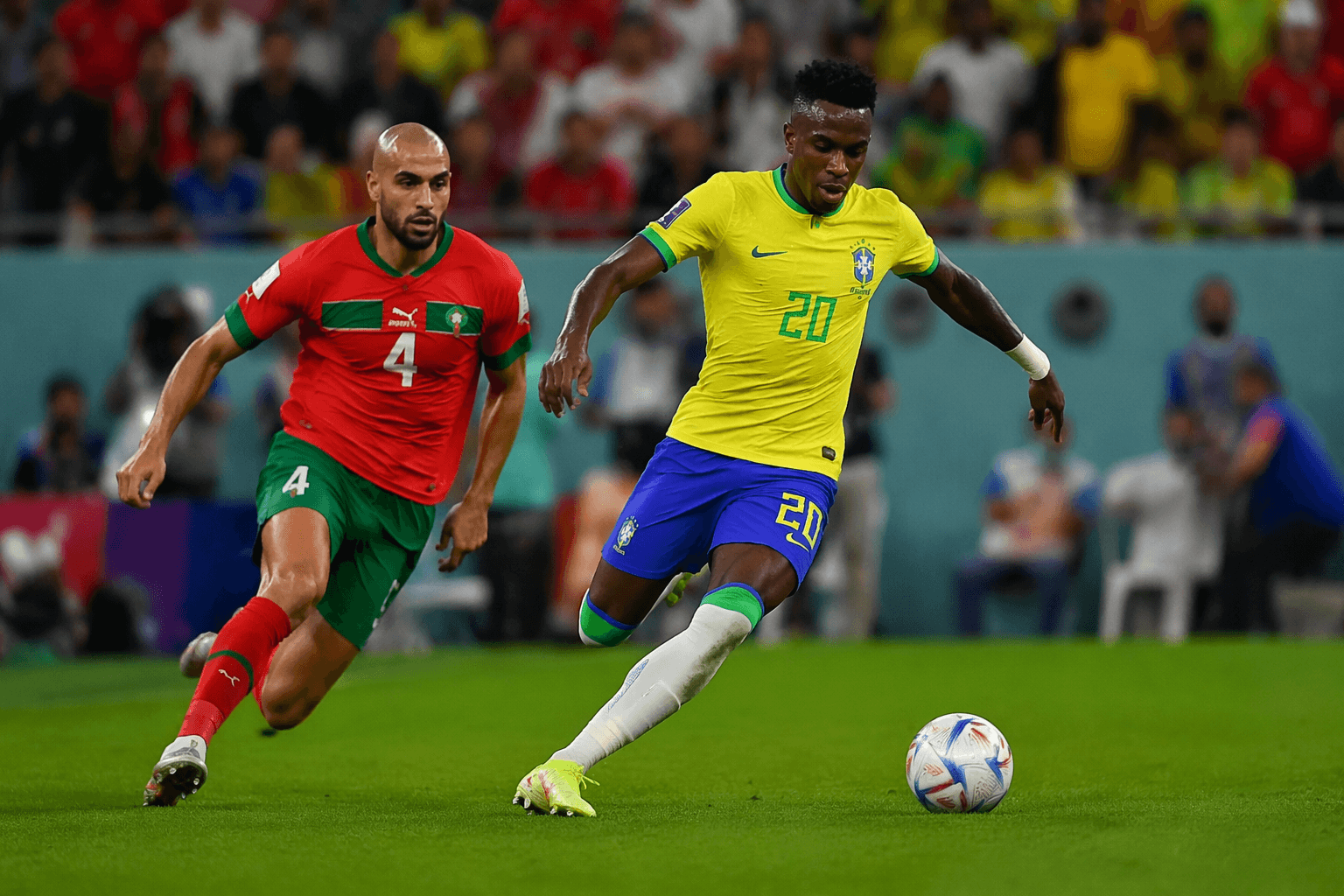 Vinicius Jr’s solo strike earns Brazil draw with Morocco at World Cup opener