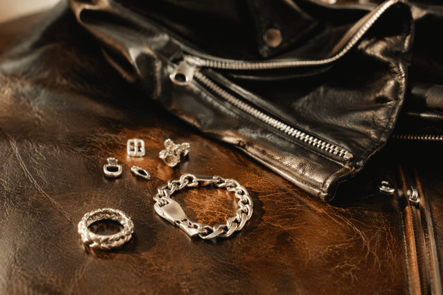 Schott launches sterling-silver jewelry inspired by leather jacket heritage