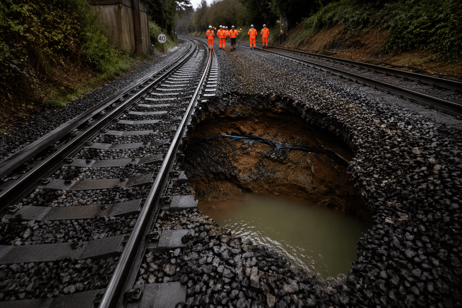Sinkholes close Brighton Main Line near Purley, Gatwick Express suspended